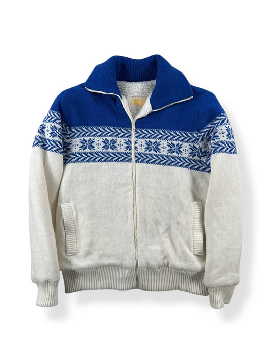 Front of Vintage Fingerhut Fashions Shearling Lined Sweater SZ M AS IS