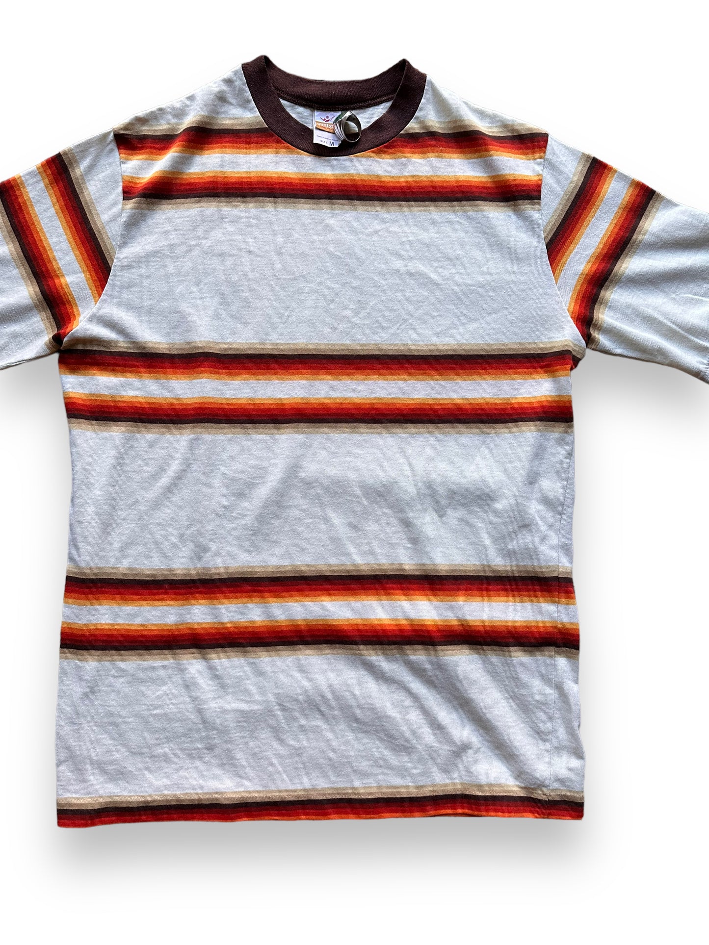 Front Detail on Vintage Jantzen Striped Shirt SZ M | Vintage Striped Shirt Seattle | Barn Owl Vintage Seattle