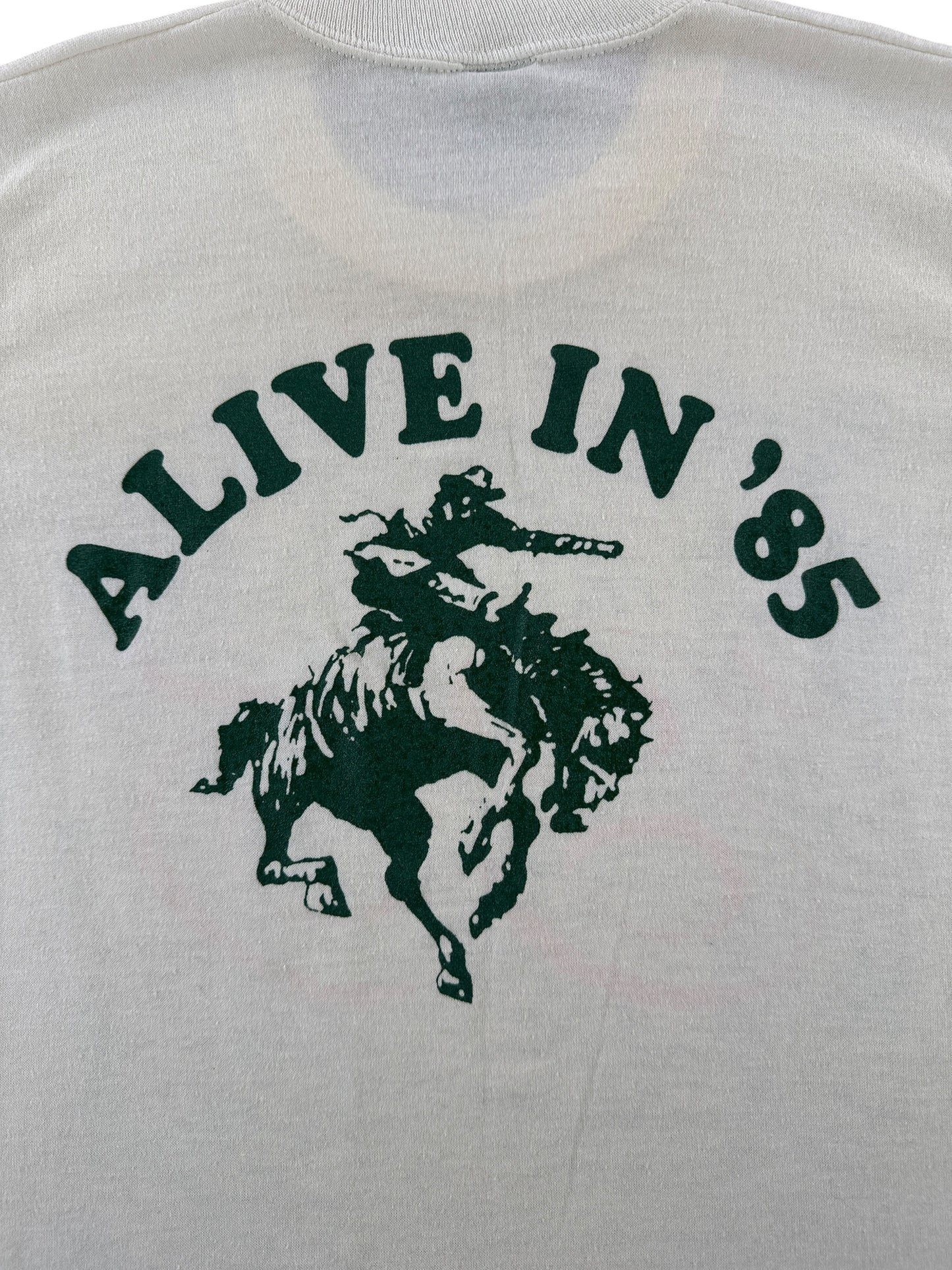 Back Graphic of Vintage Alive in 85 Signature Tee SZ S (Fits XS)