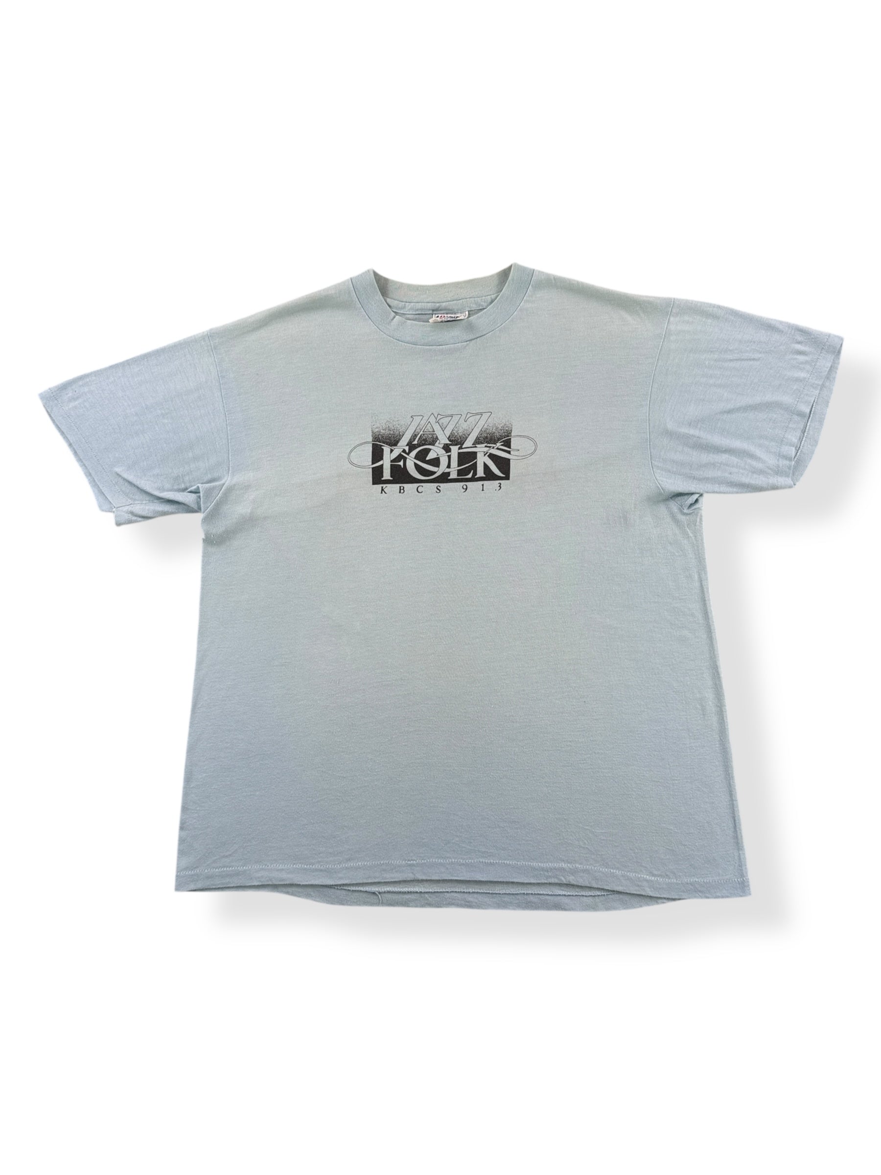 Front of Vintage KBCS Jazz Folk Tee SZ L