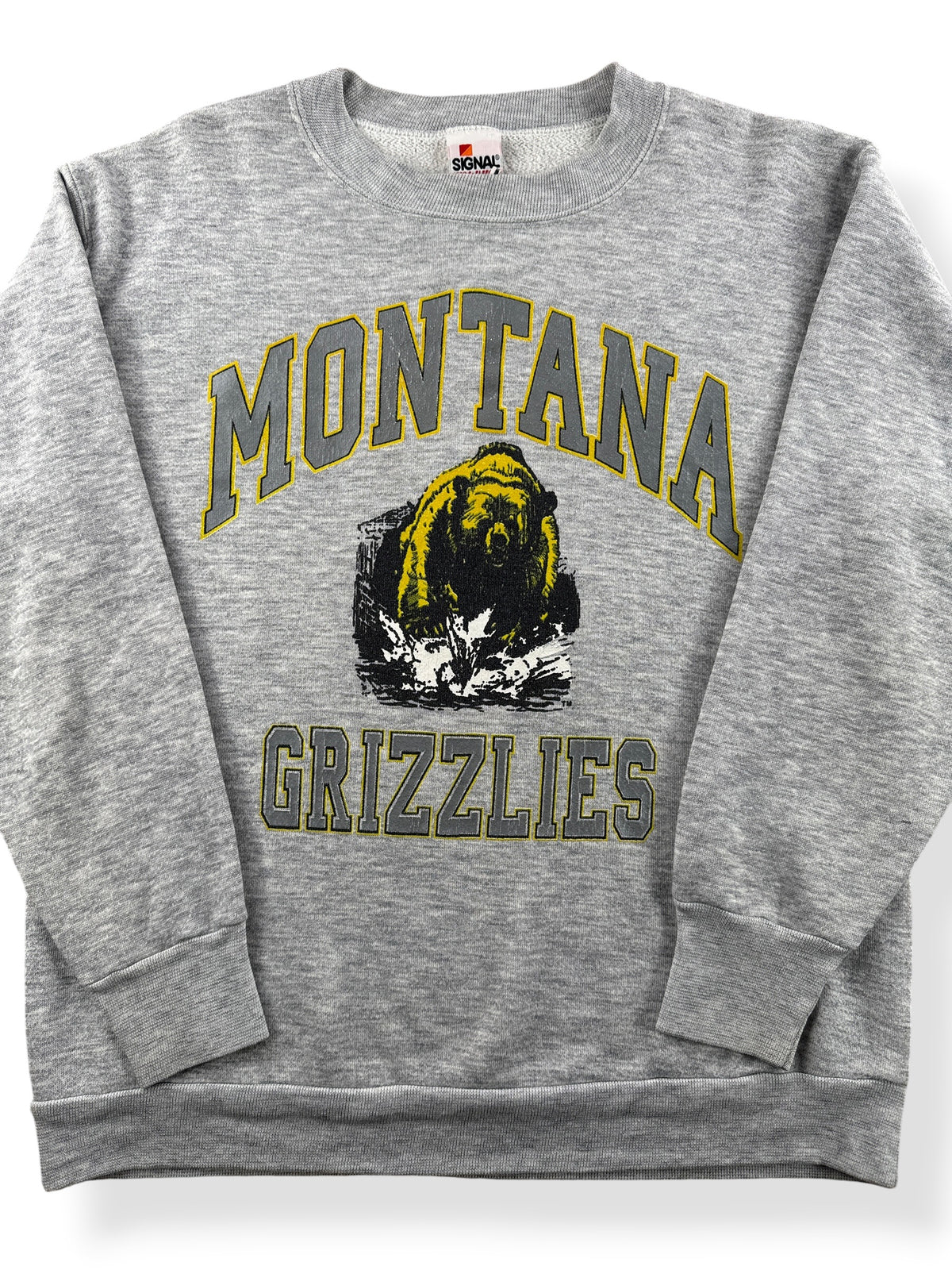 Close-up of Vintage Montana Grizzlies Crewneck SZ L (Fits M)