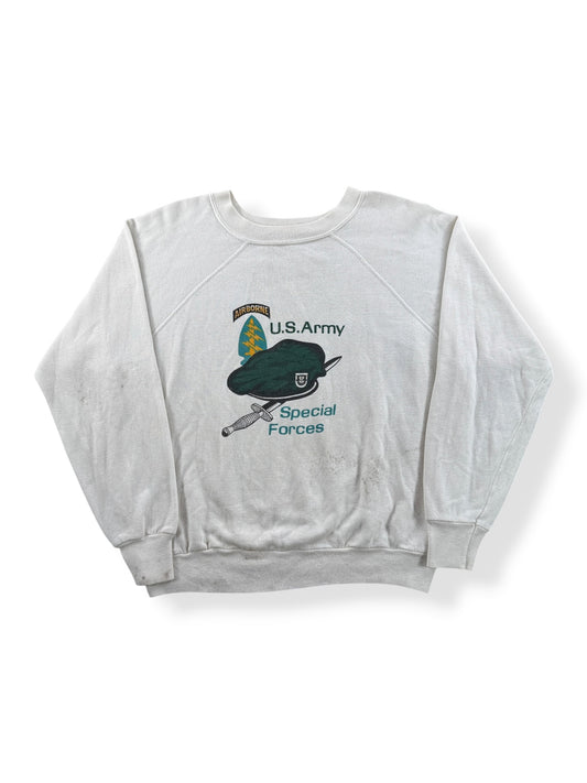 Front of Vintage 70s Green Beret Special Forces Crewneck SZ L