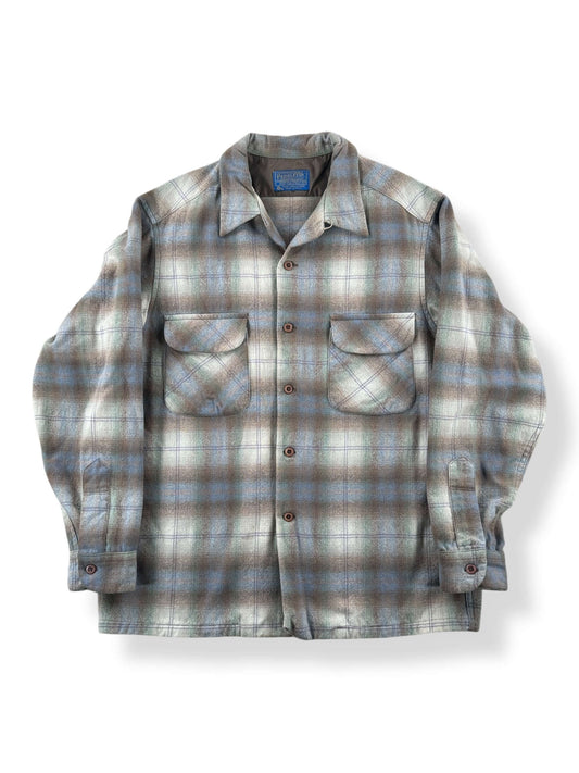 Front of Vintage Pendleton Shadow Plaid Board Shirt SZ L