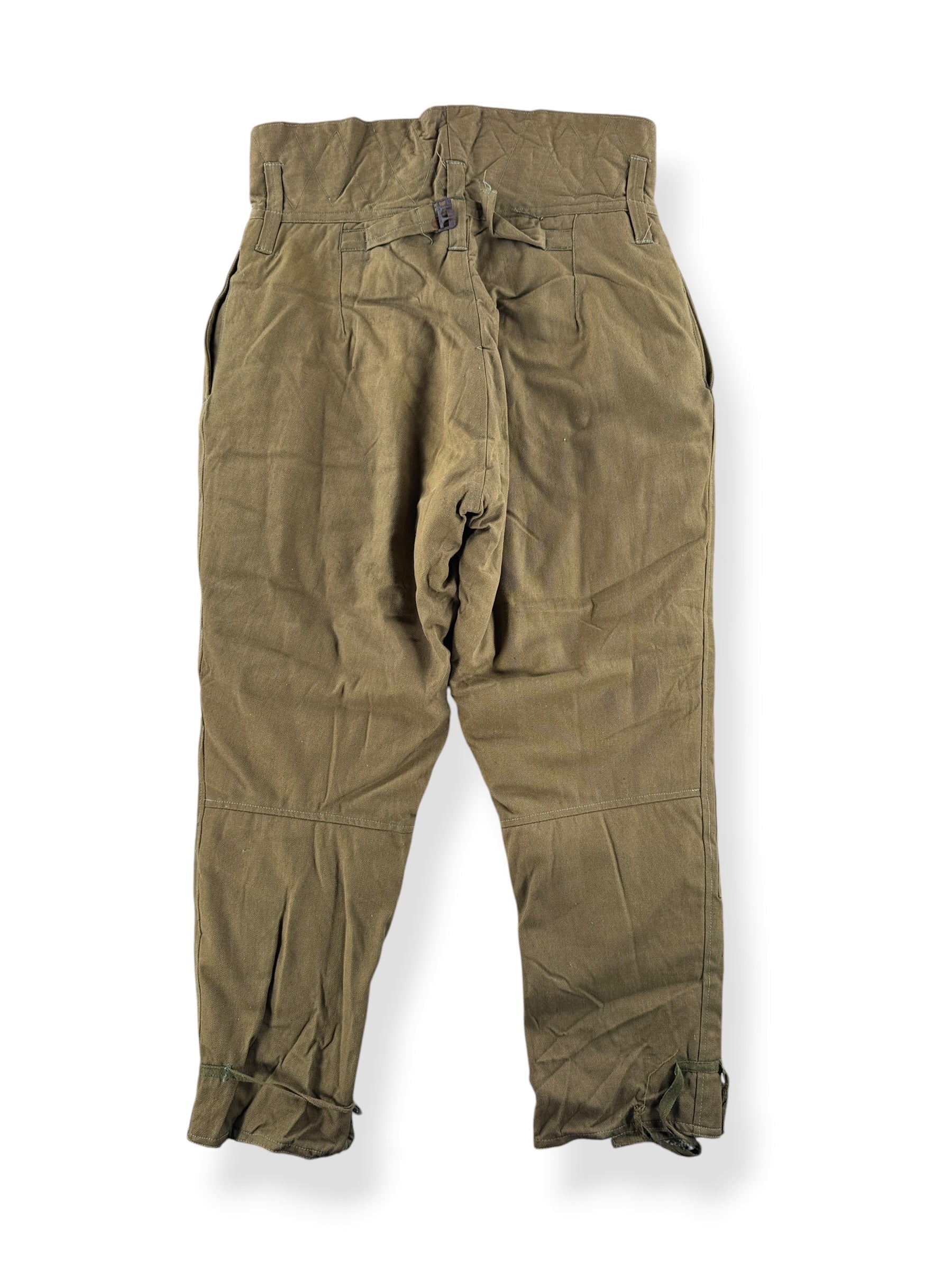 Back of Vintage Padded Military Buckleback Trousers W34