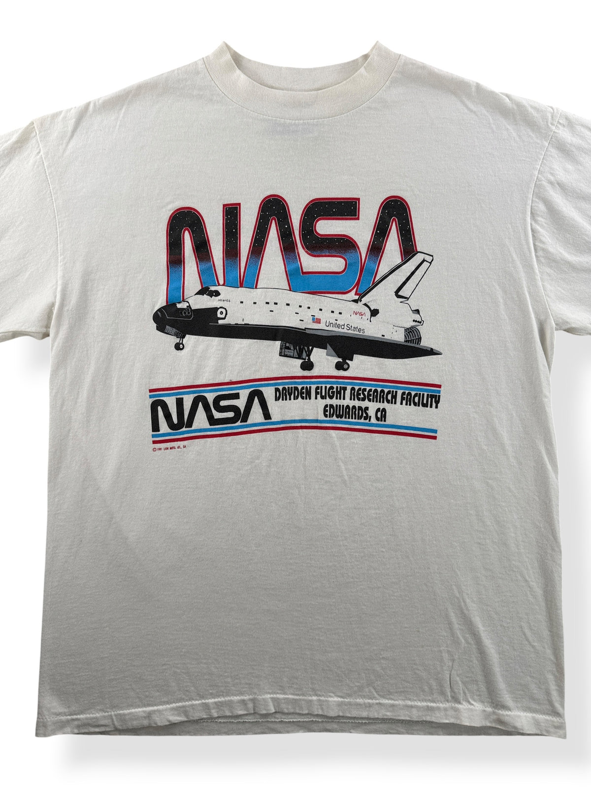 Close-up of Vintage NASA Dryden Tee SZ XL (Fits L)