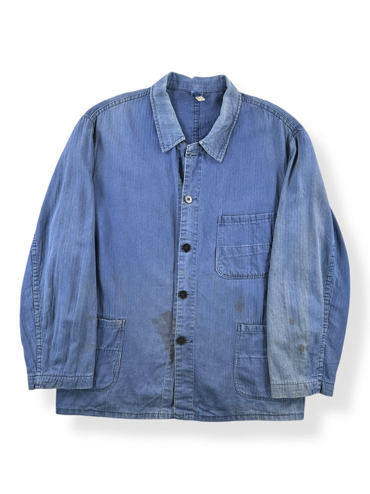 Front of Vintage Kempel HBT French Chore Coat SZ L