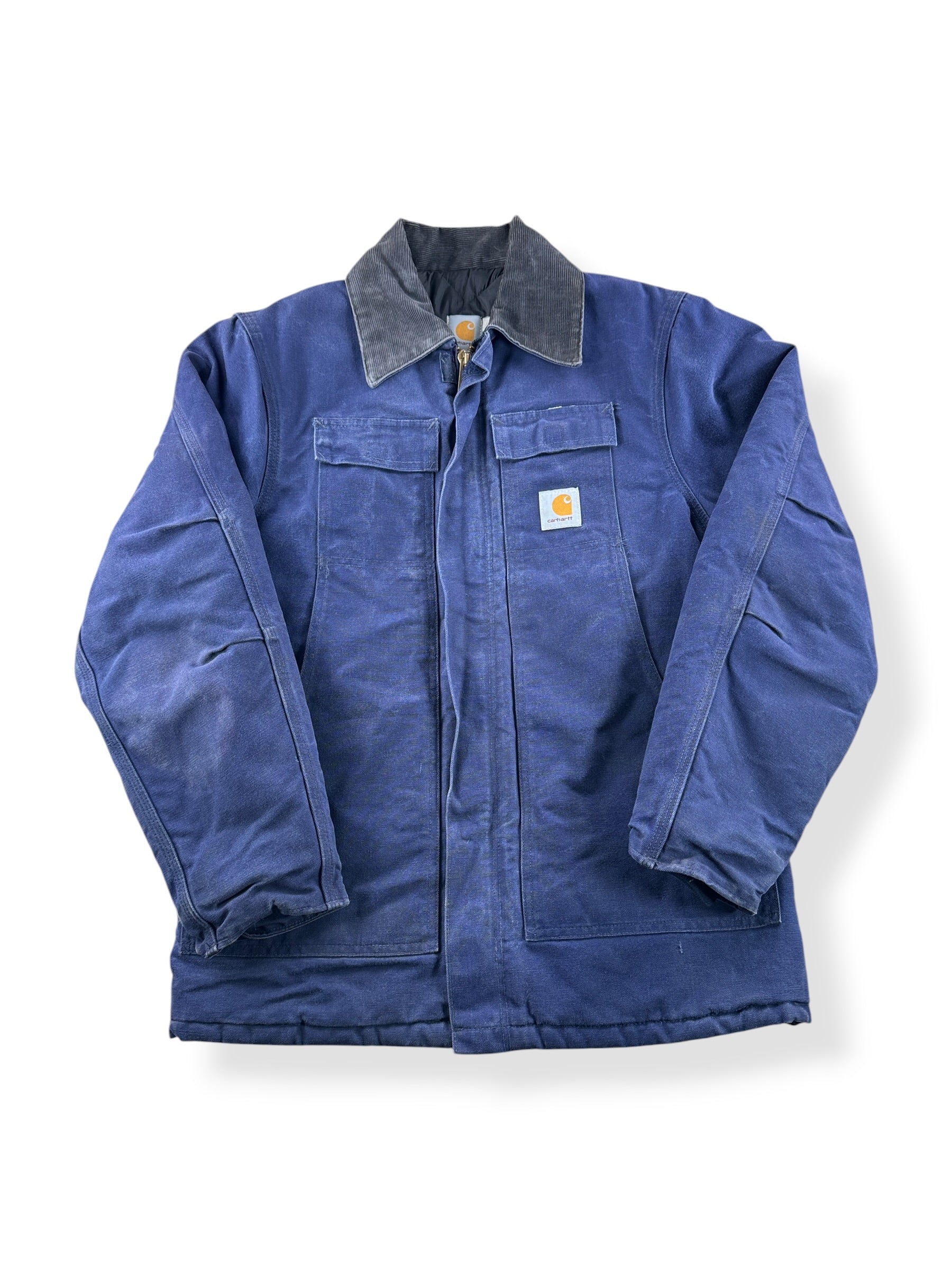 Front of Vintage Faded Blue Carhartt Arctic Jacket SZ 40