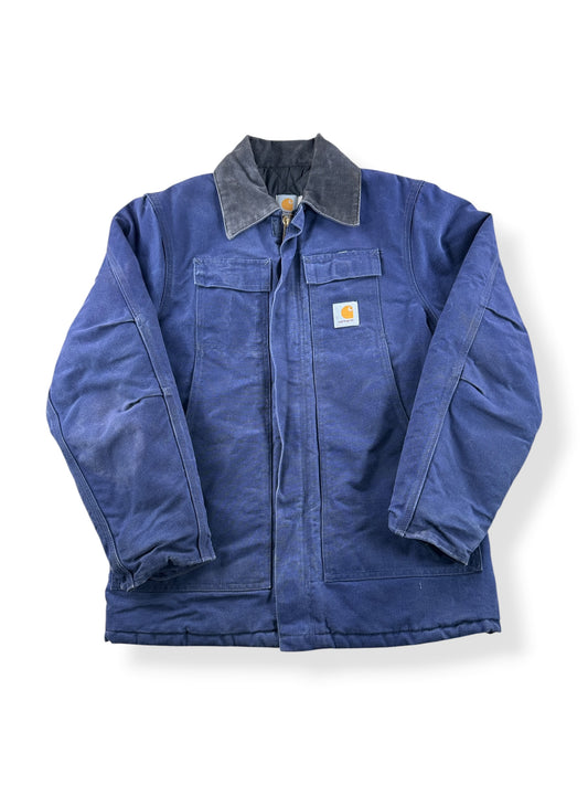 Front of Vintage Faded Blue Carhartt Arctic Jacket SZ 40