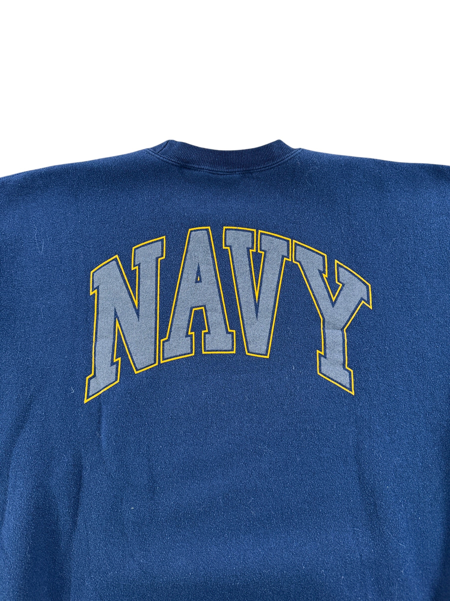Back Graphic of Vintage US Navy Crewneck SZ XL
