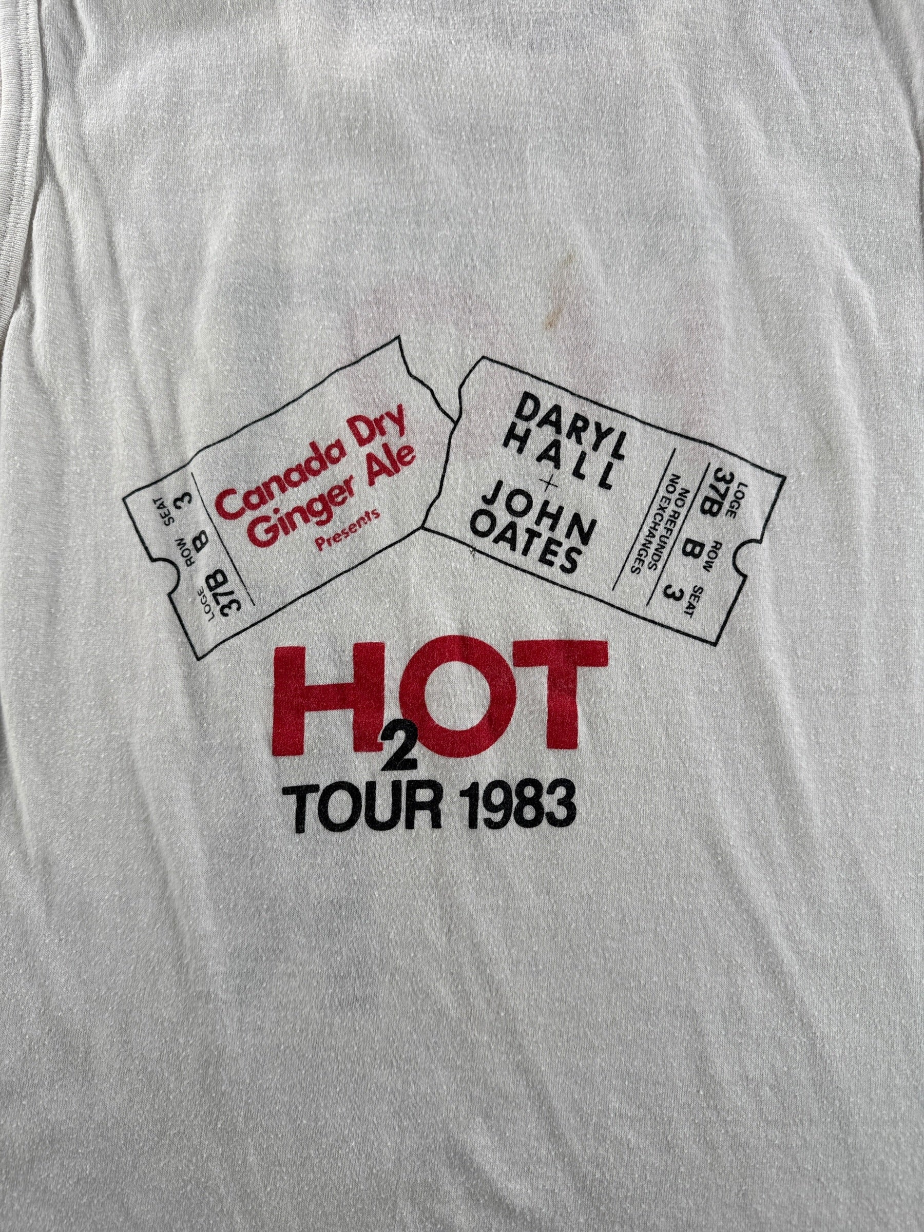 Back Graphic of Vintage Daryl John Hall & Oats Tour Tank Top SZ M (Fits XS)