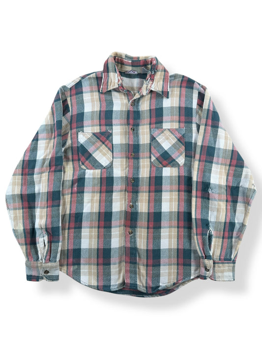Front of Vintage 80s Big Mac Green & Salmon Cotton Flannel SZ L