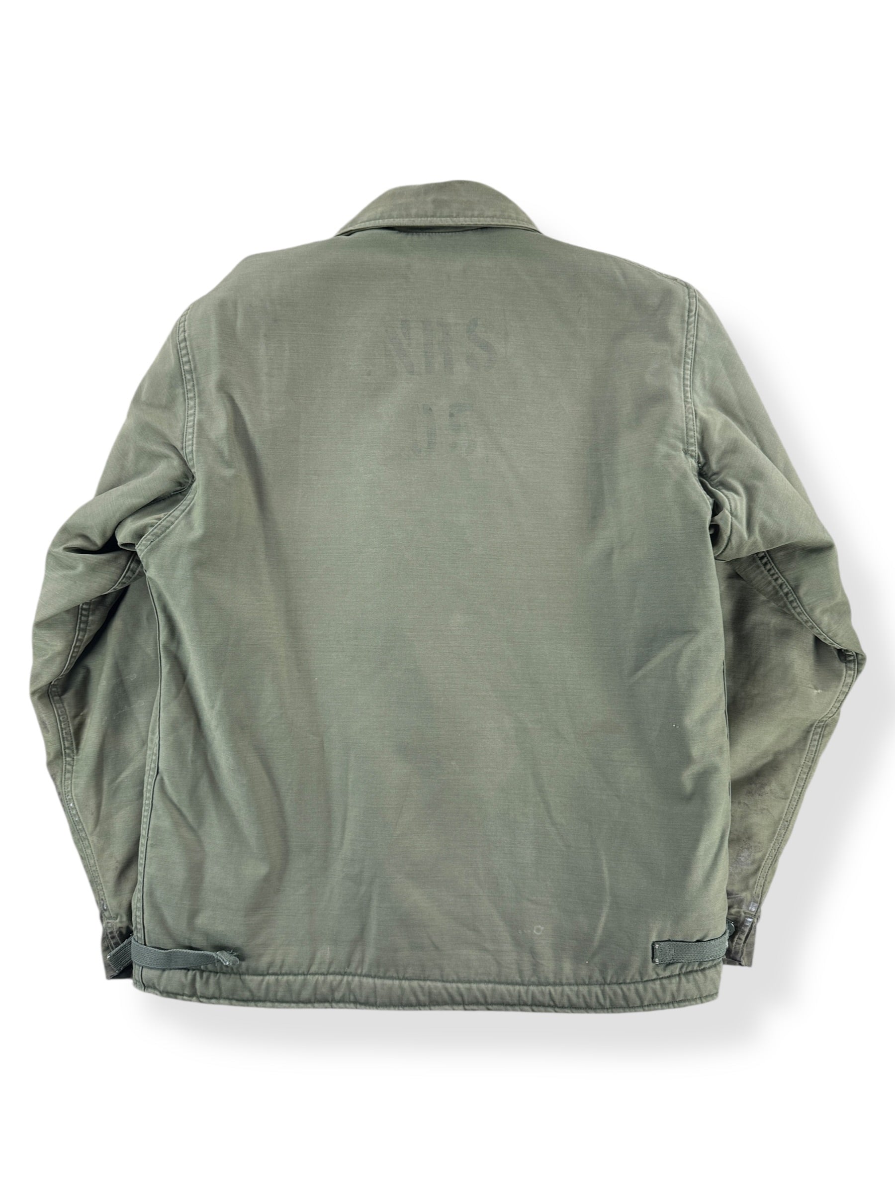 Back of Vintage Military A-2 Jacket SZ M - AS IS