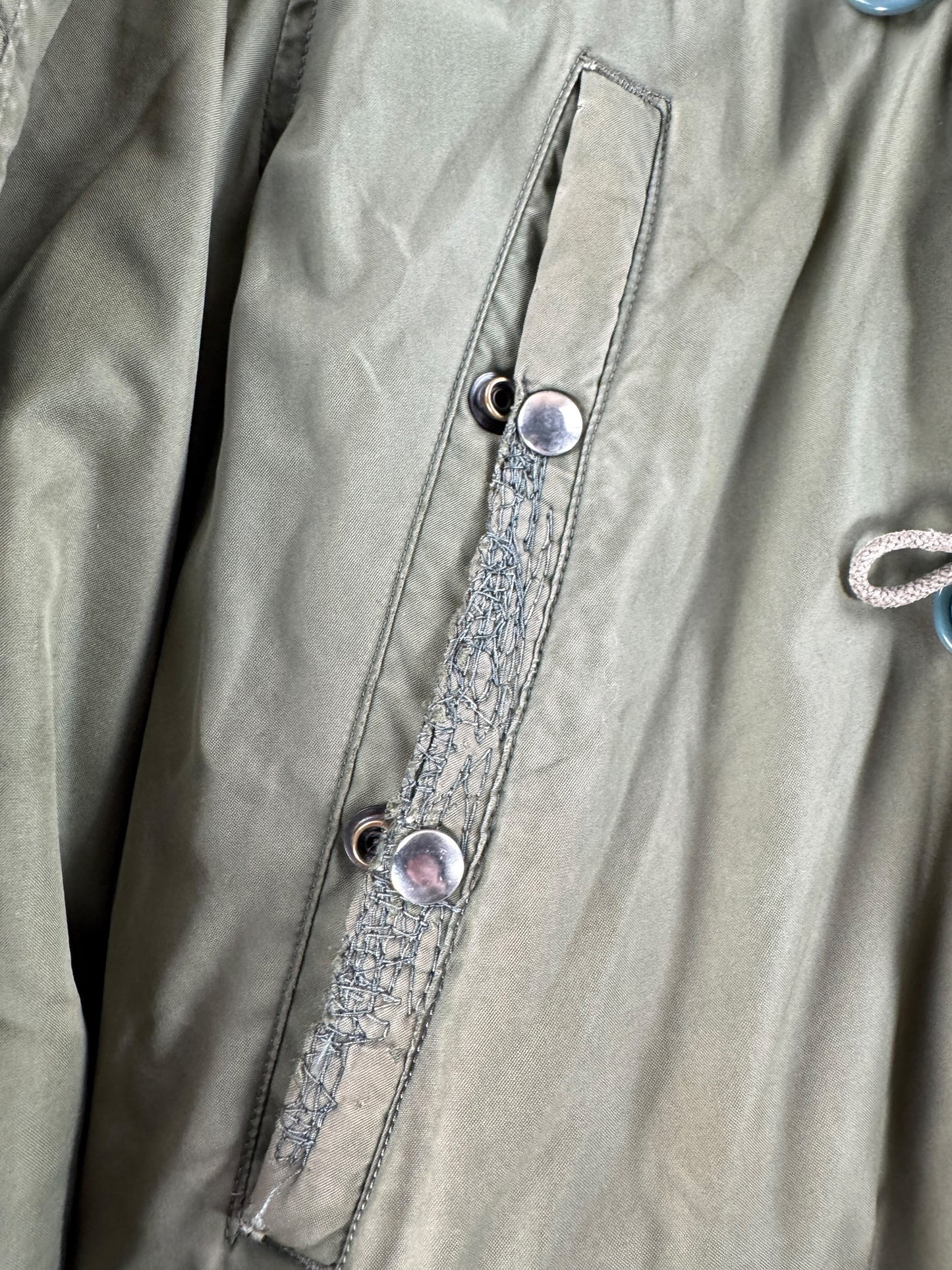 Repair on Vintage Repaired N-3B Parka SZ L
