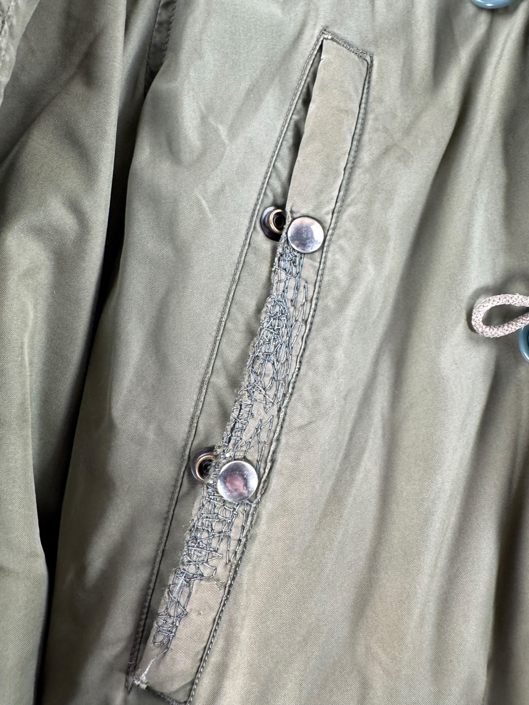 Repair on Vintage Repaired N-3B Parka SZ L