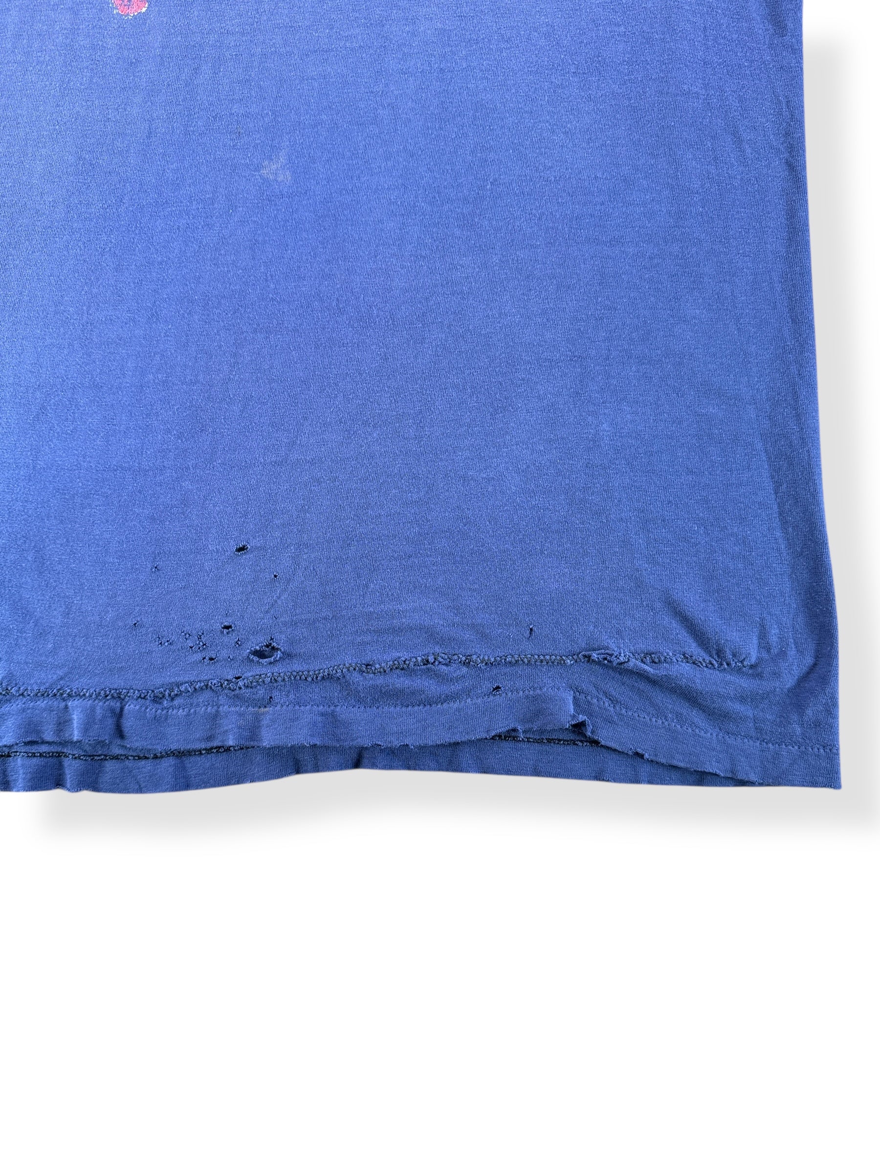 Repair and Holes on Vintage 1977 National Running Week Shredder Tee SZ M