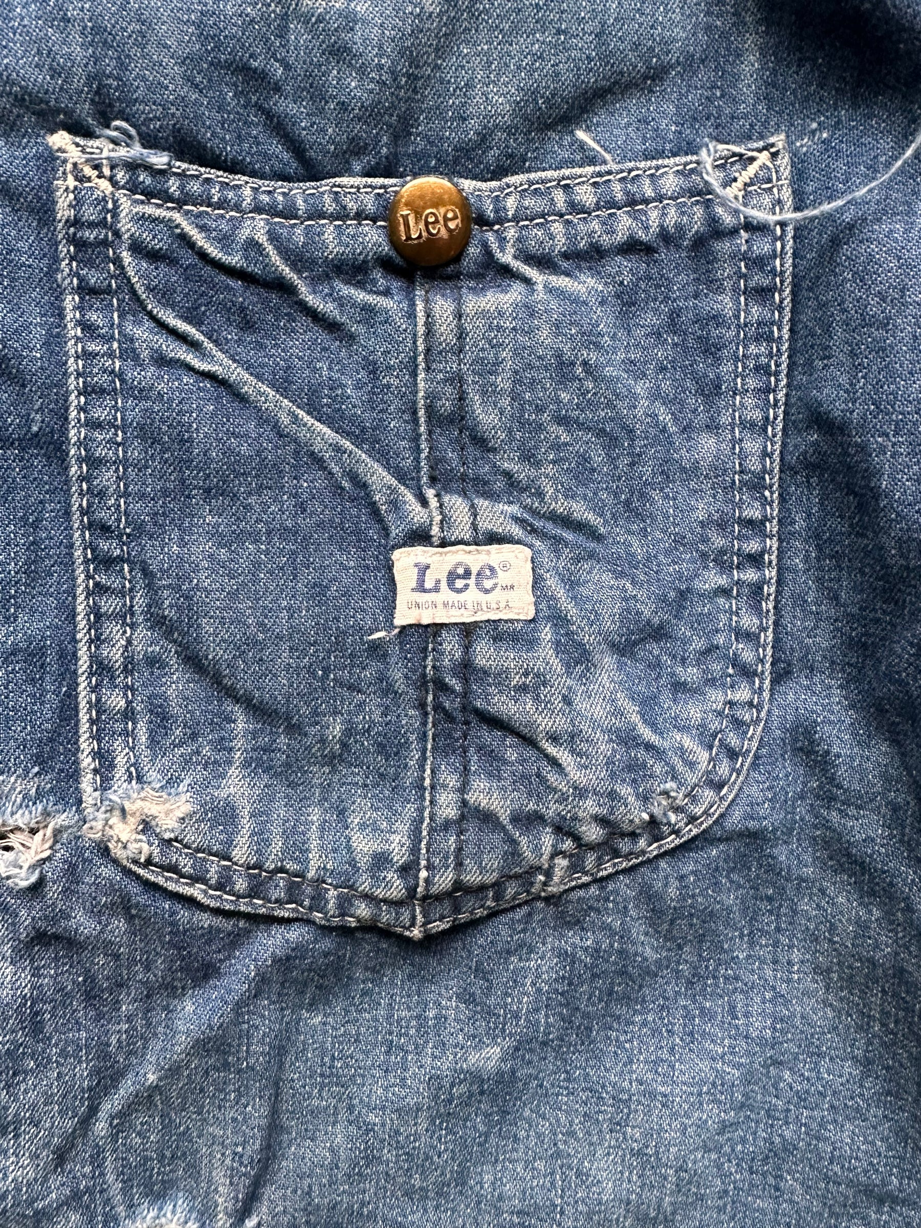 Lee Pocket On Vintage Blanket Lined Lee Denim Chore Jacket SZ XL| Vintage Denim Workwear | Seattle Vintage Workwear