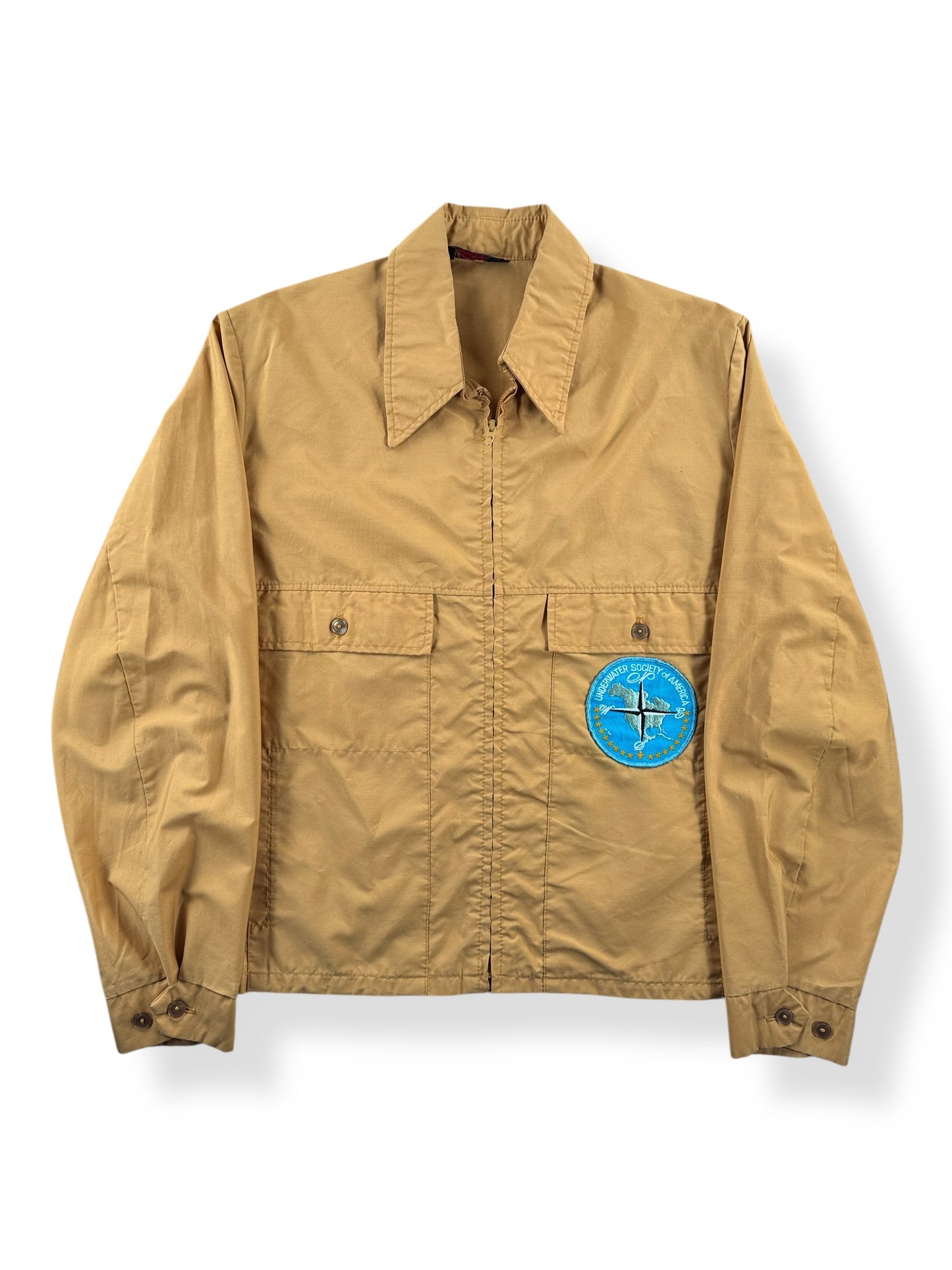 Front of Vintage Underwater Society of America Windbreaker SZ M