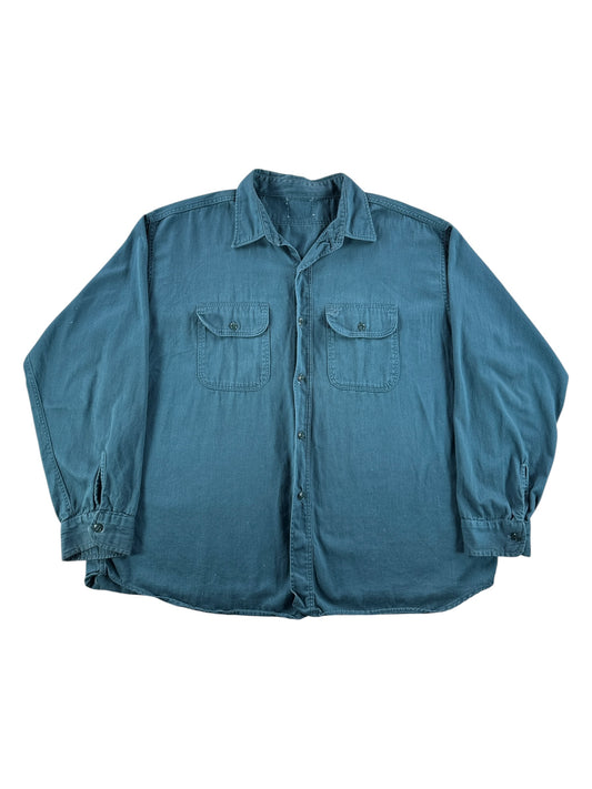 Front of Vintage Unbranded Work Shirt SZ XXL