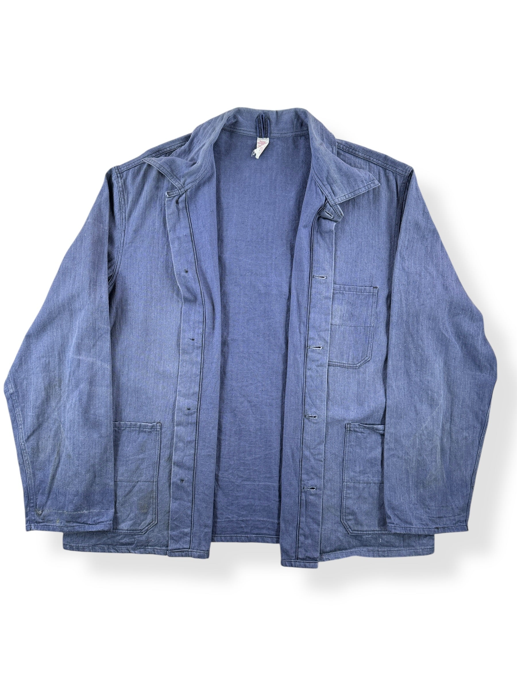 Inside of Vintage Reine HBT French Chore Coat SZ XL