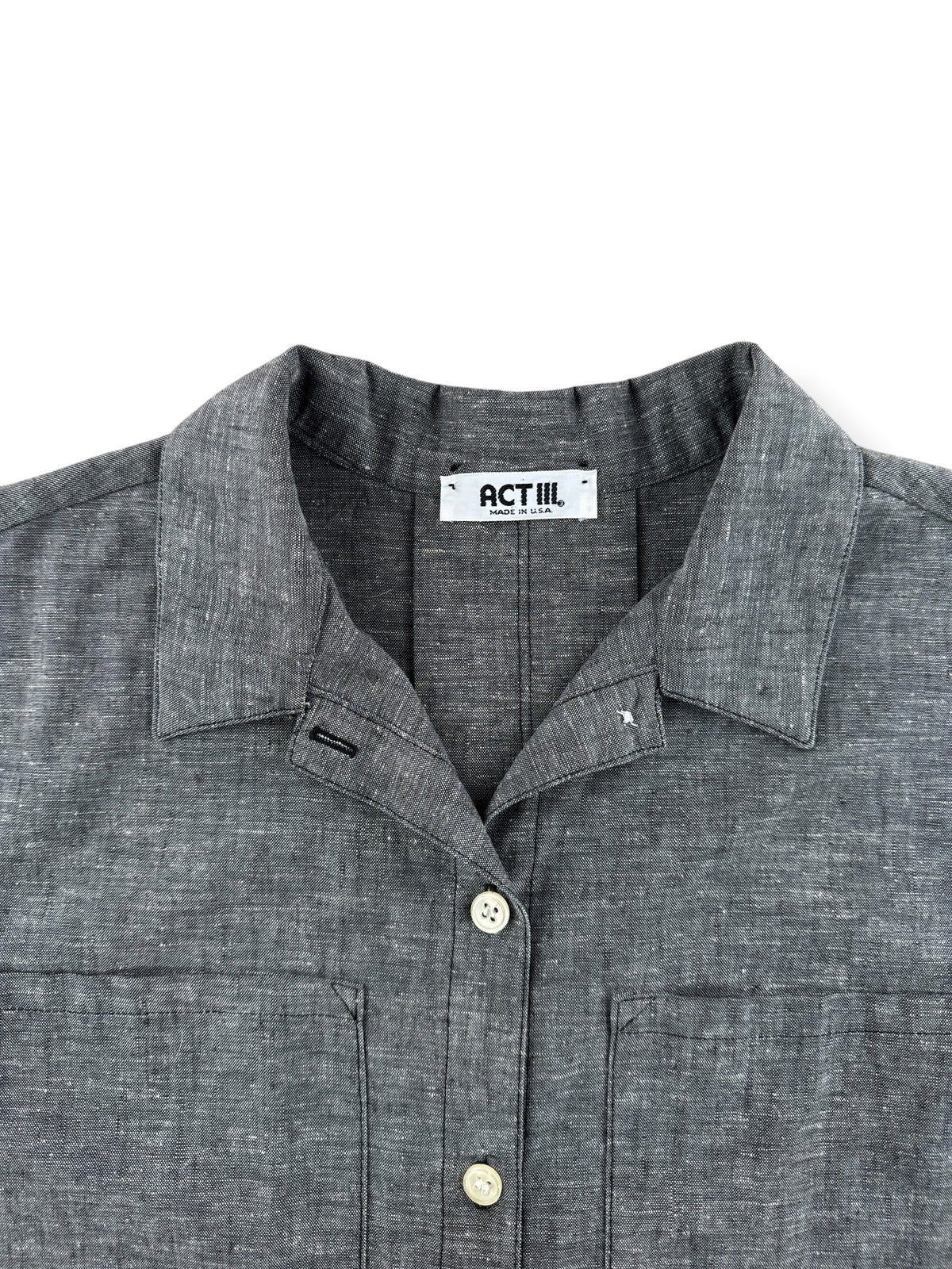 Collar on Vintage Act III Deep Pocket Shirt SZ M