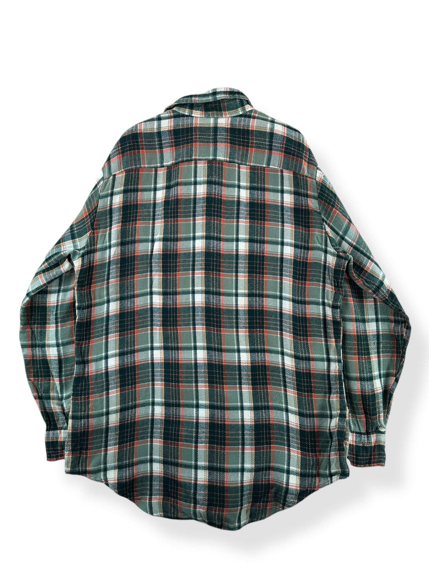 Back of Vintage 100% Acrylic Sears Flannel SZ L Tall AS IS