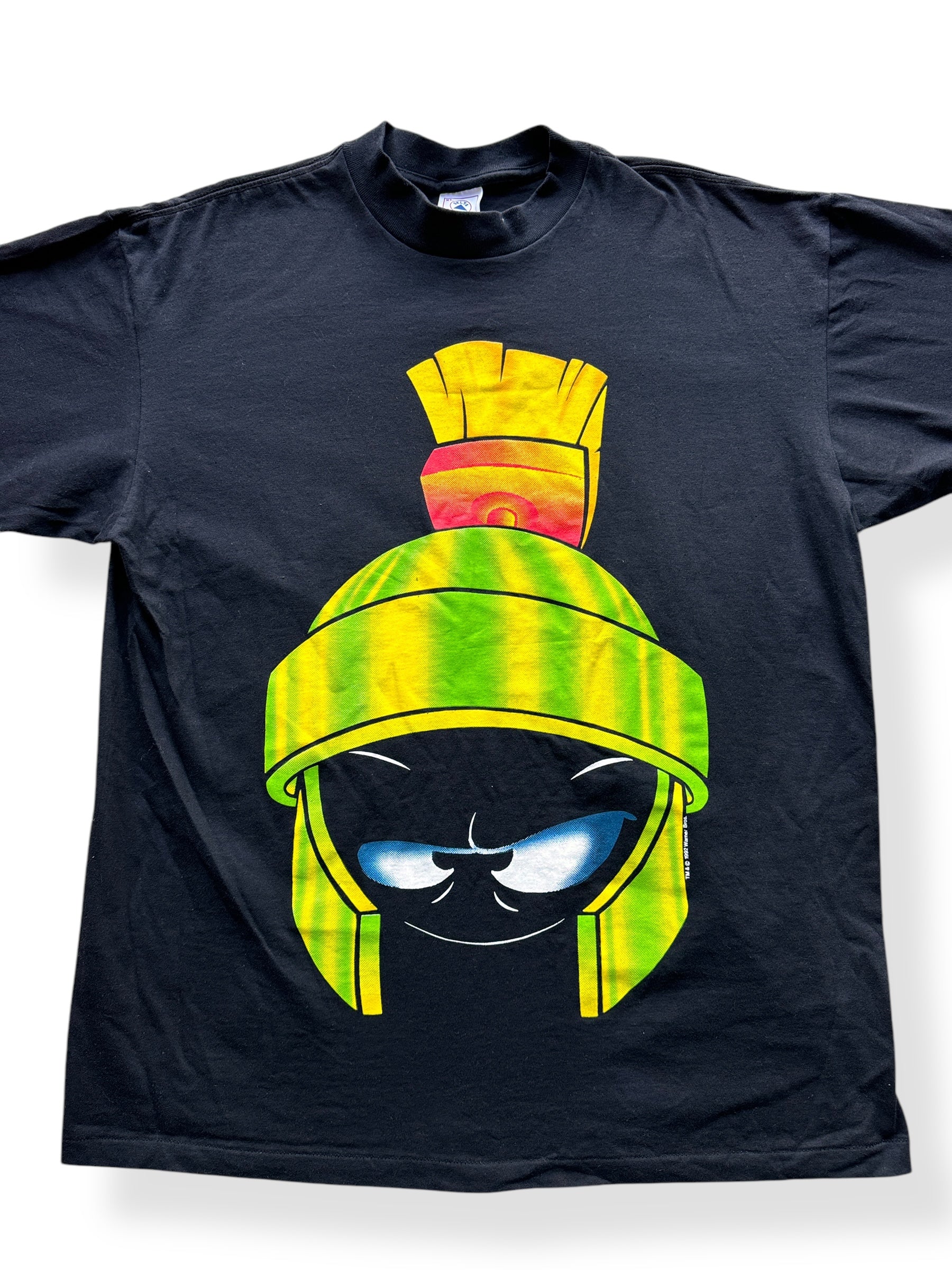 Front Close Up of Vintage 1992 Marvin the Martian Tee SZ XL