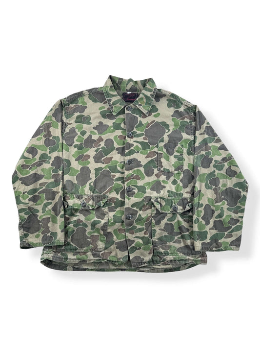 Front of Vintage 1970s Ranger Camo Chore Jacket Z L