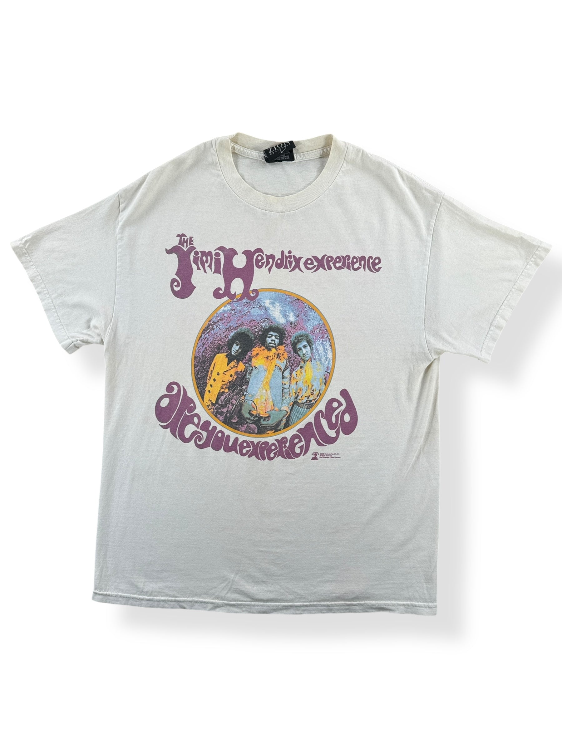 Front of Vintage Y2k Zion Rootswear Jimi Hendrix Tee SZ L