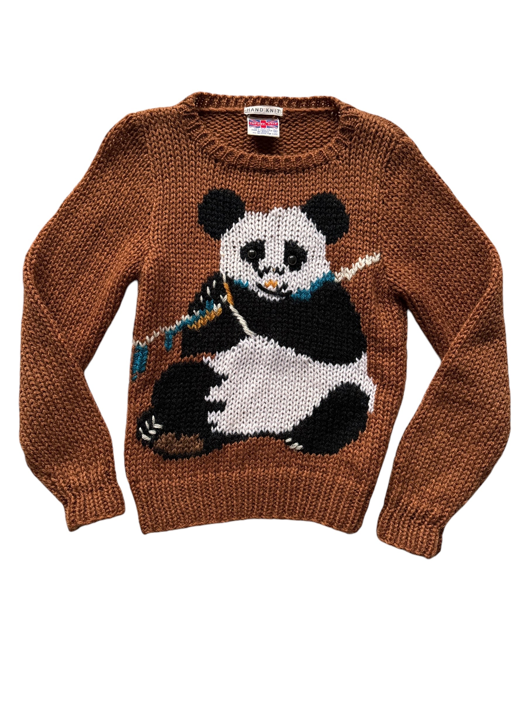 Front flat lay 80s Cherry Stix Panda Sweater S