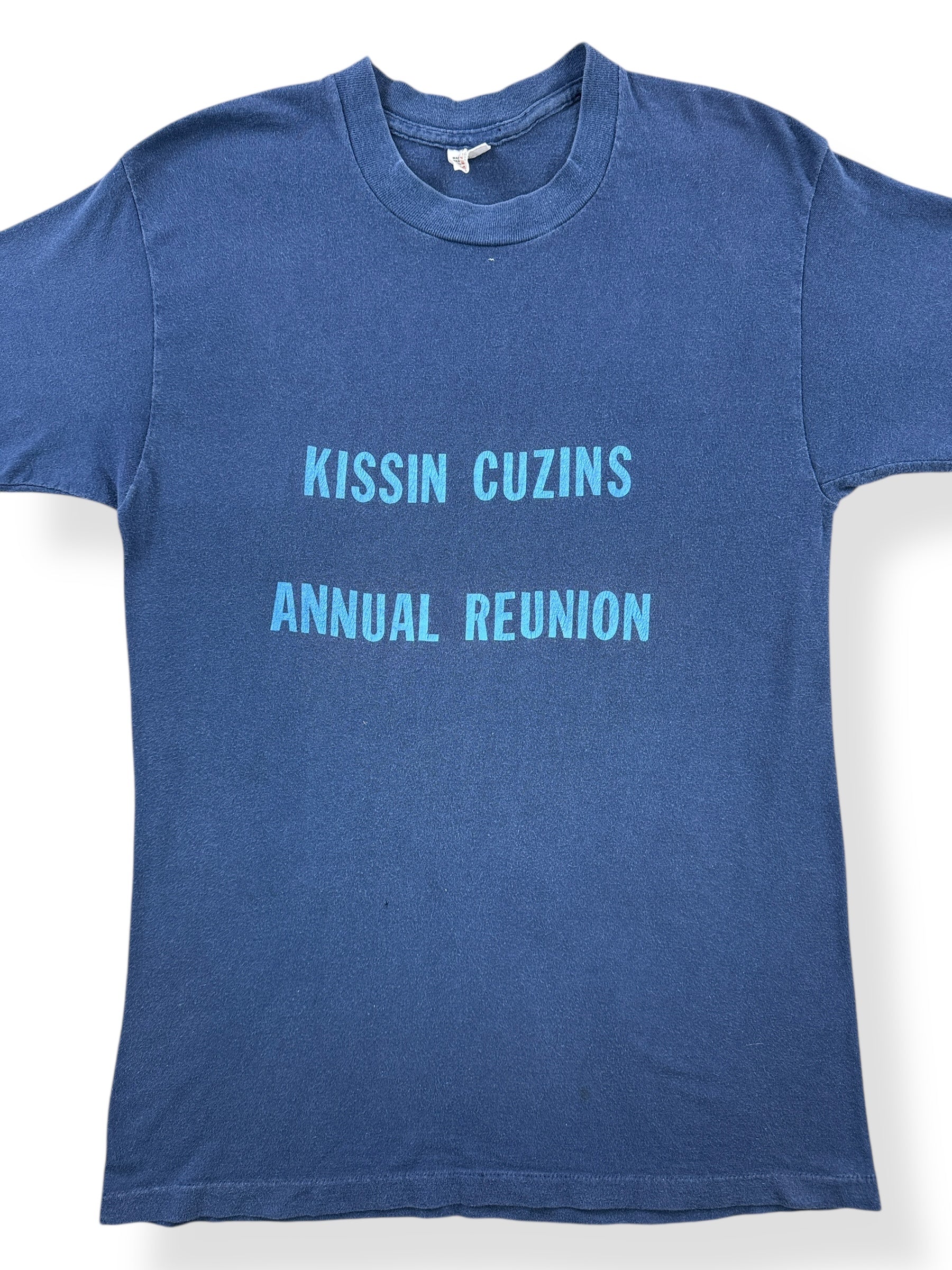 Front Close Up of Vintage Kissin Cuzins Reunion Tee SZ S