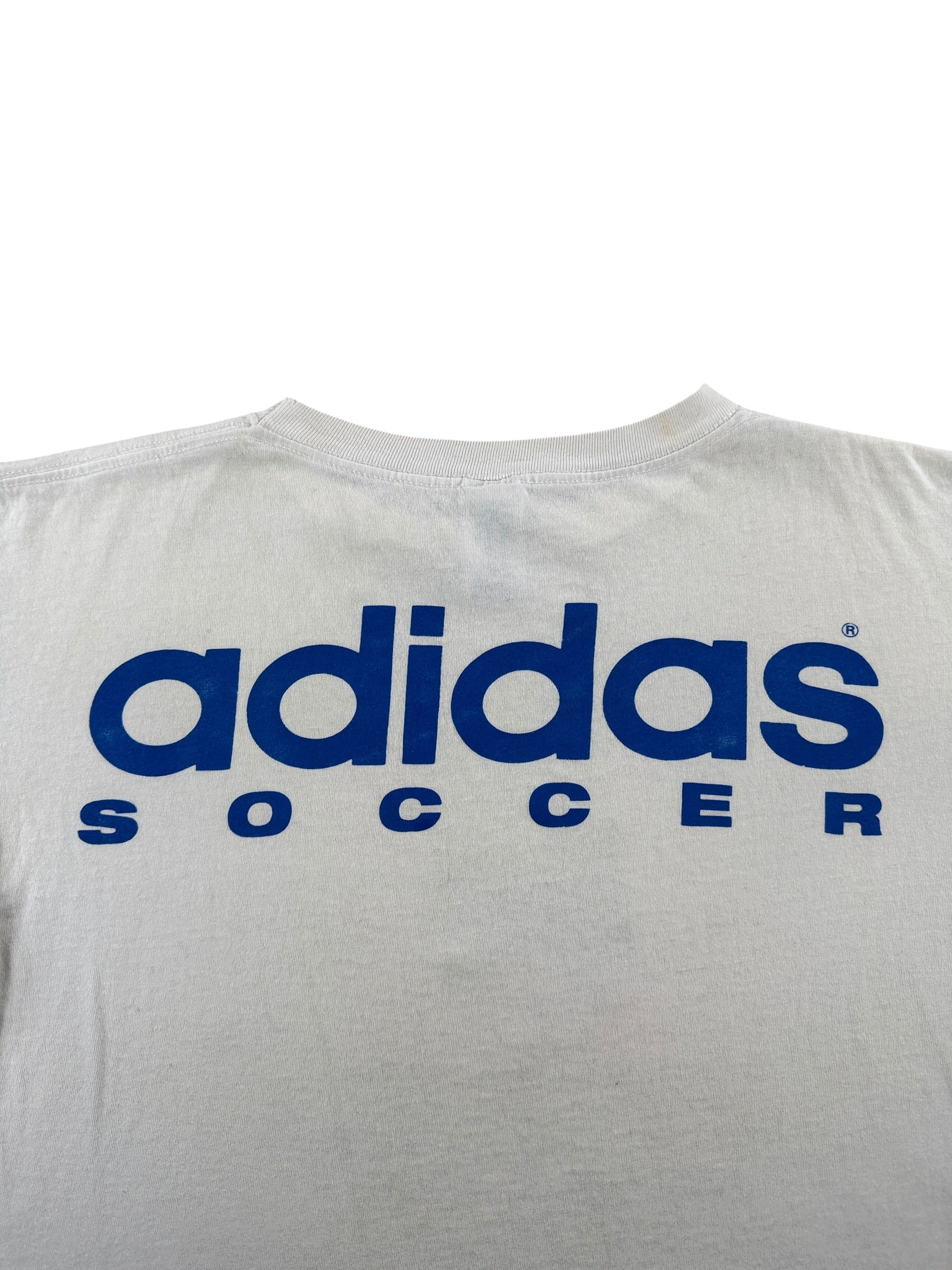 Back Graphic of Vintage Adidas Fort Wayne Soccer Tee SZ M