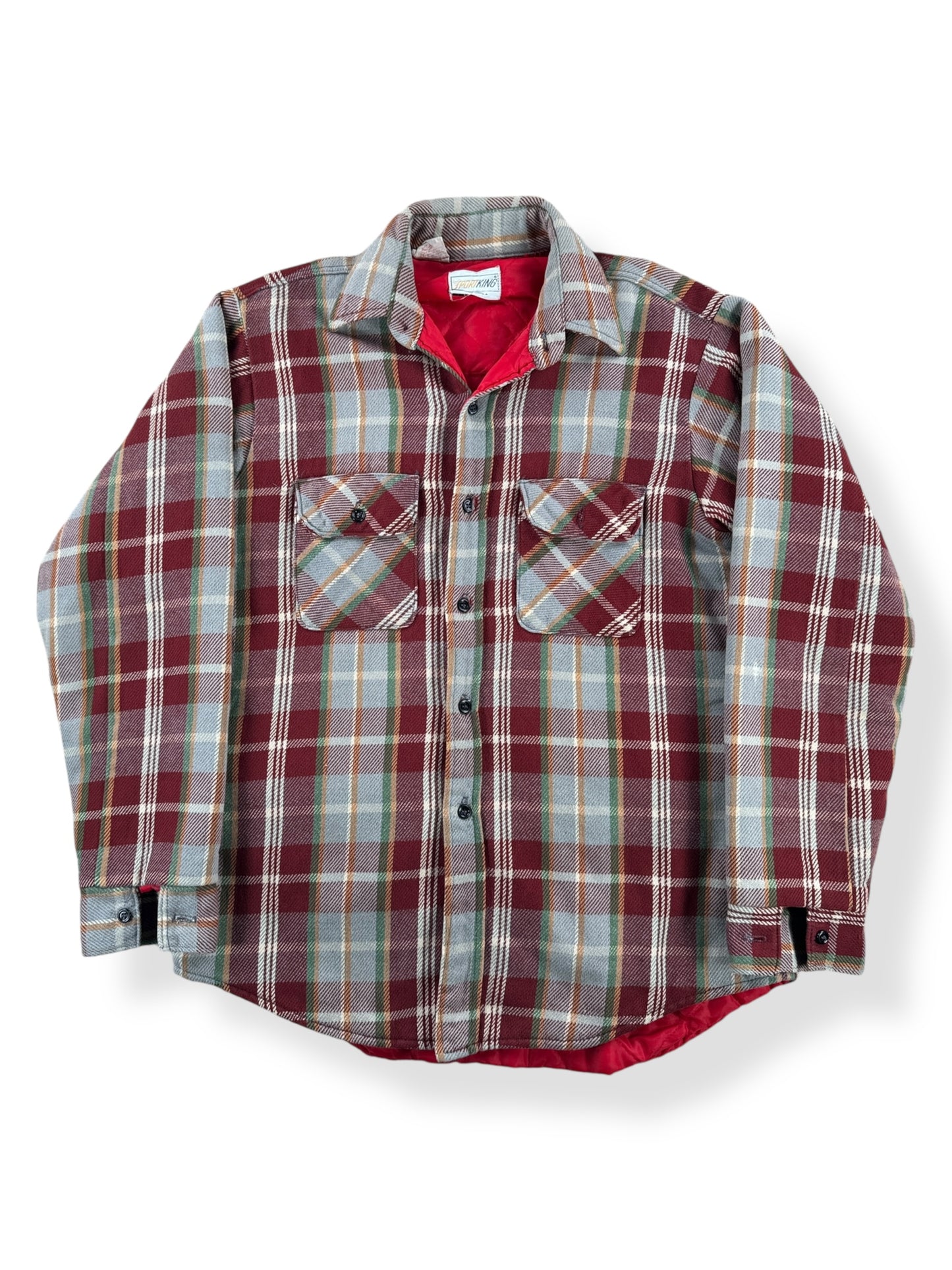 Front of Vintage Quilted Sport King Cotton Flannel SZ M