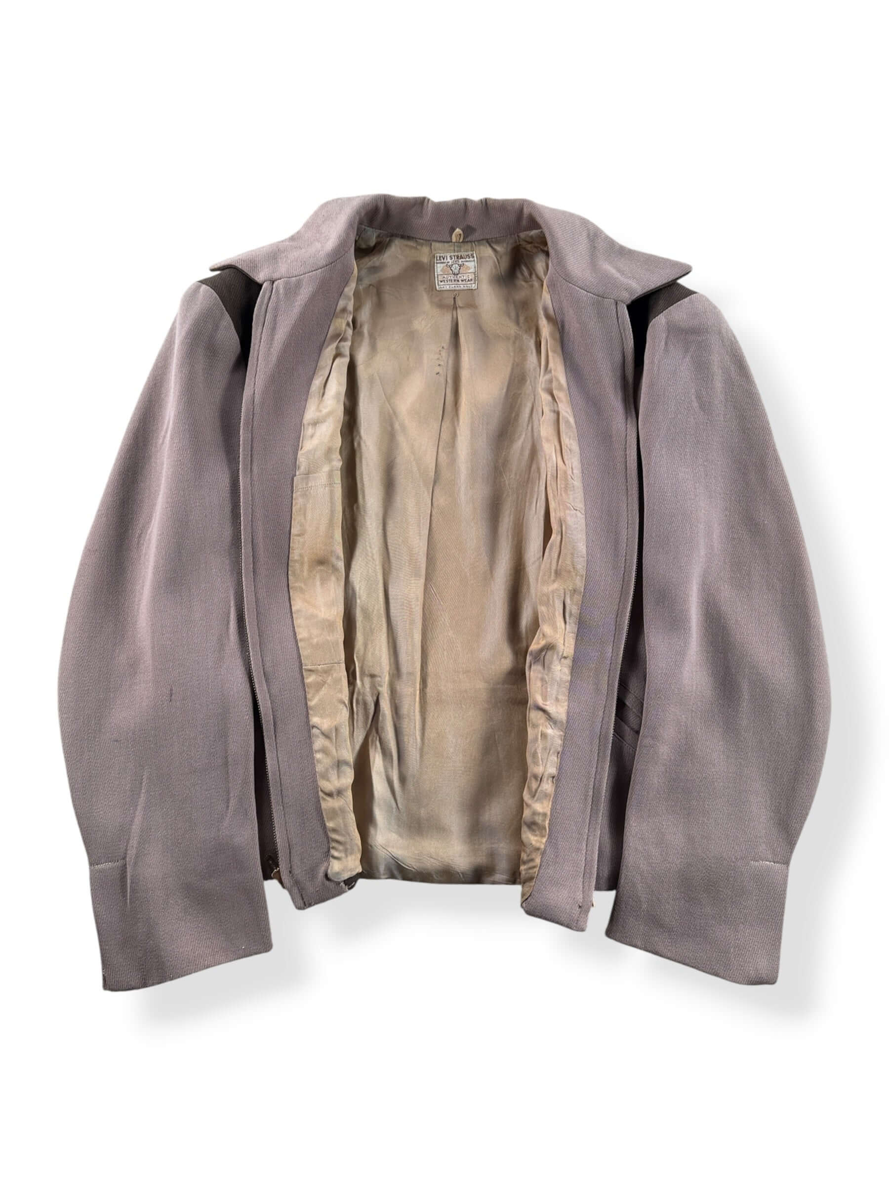 Inside of Vintage Levi's Shorthorn Wool Gabardine Western Jacket SZ S