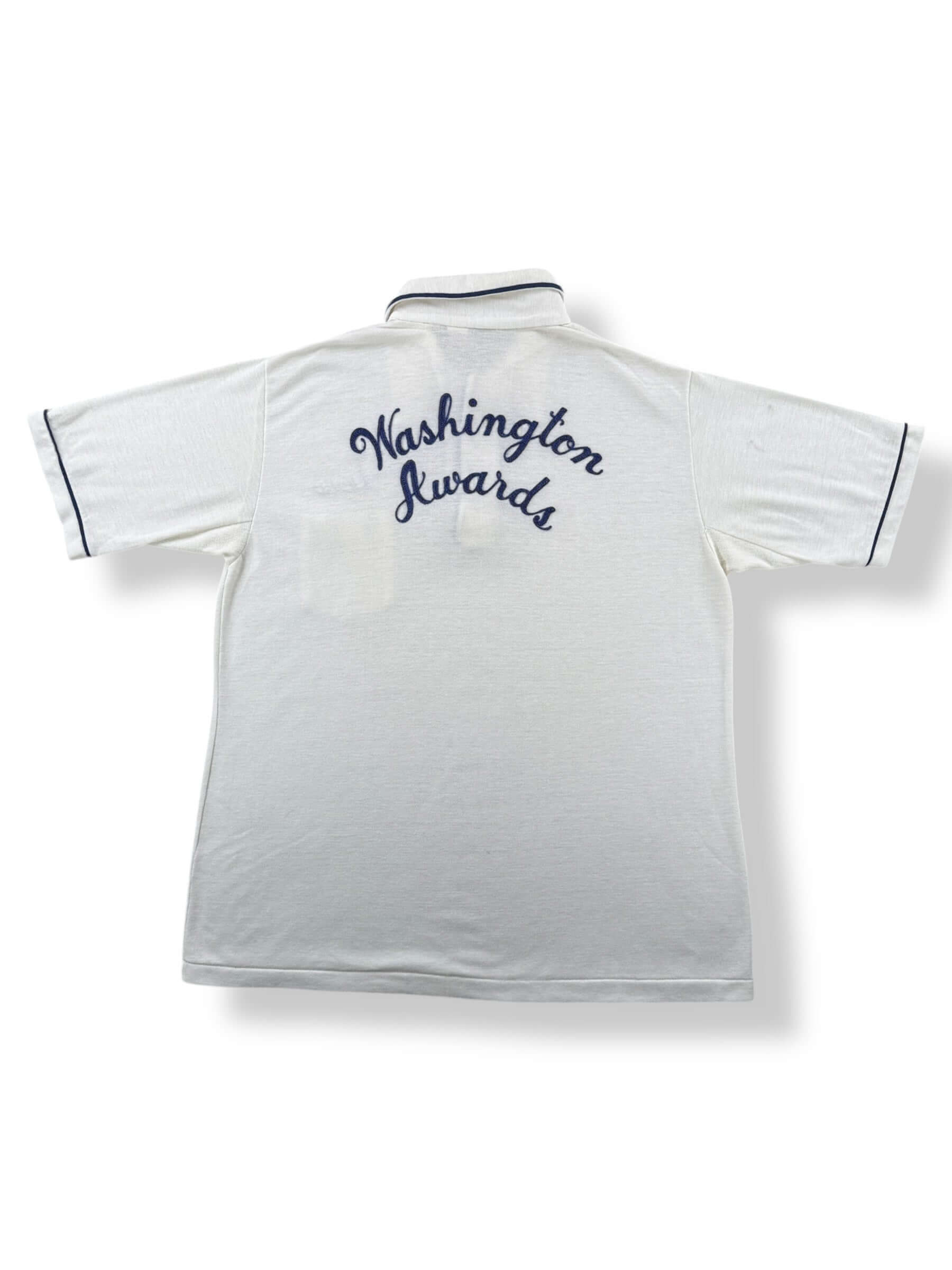 Back of Vintage Washington Awards Munsingwear Bowling Polo Shirt SZ XL