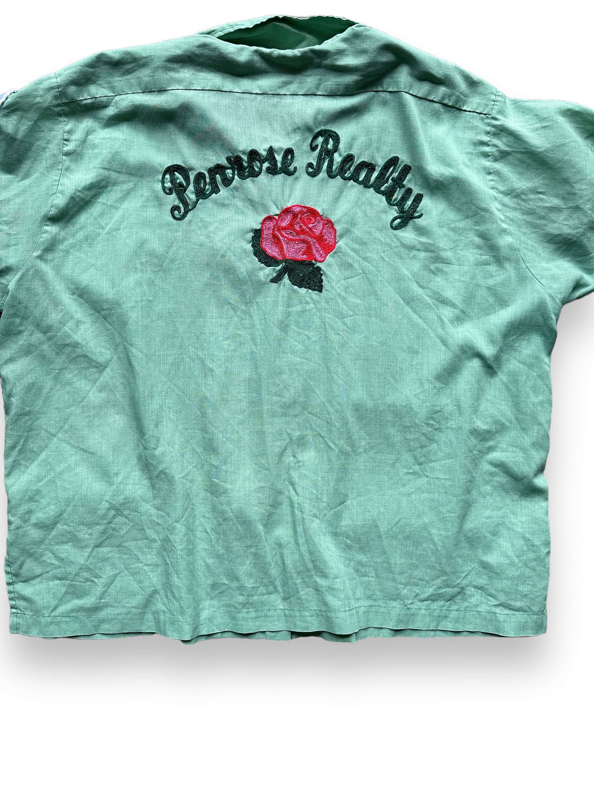 Rear Detail on Vintage Penrose Realty Bowling Shirt SZ XL | Vintage Ladies Bowling Shirt Seattle | Barn Owl Vintage Seattle