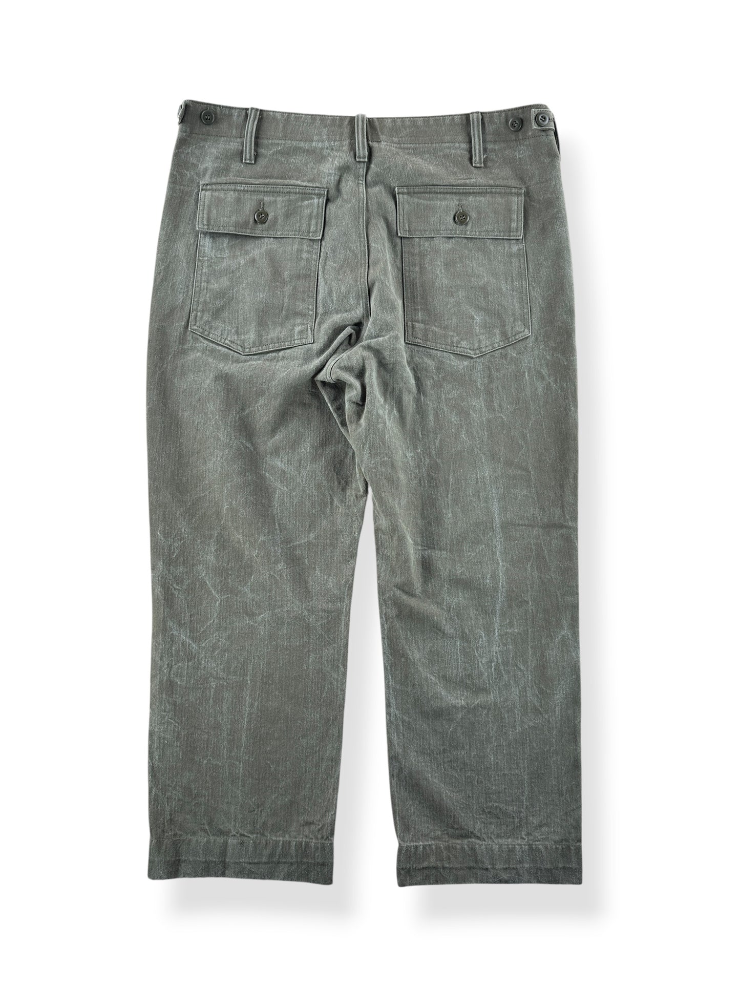 Back of Filson Burnt Olive Field Supply Pants W36 (Fits W37)