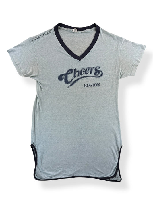Front of Vintage Cheers Boston V-Neck Tee SZ Very Long Large