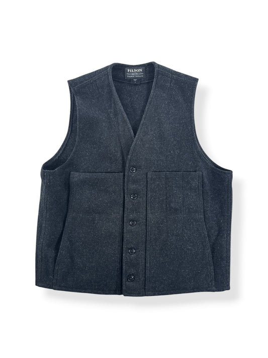Filson Charcoal Wool Vest SZ L