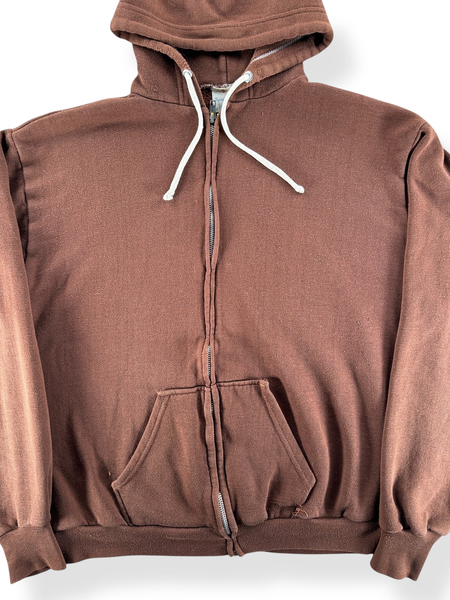 Vintage Brown Zip Up Hoodie SZ L
