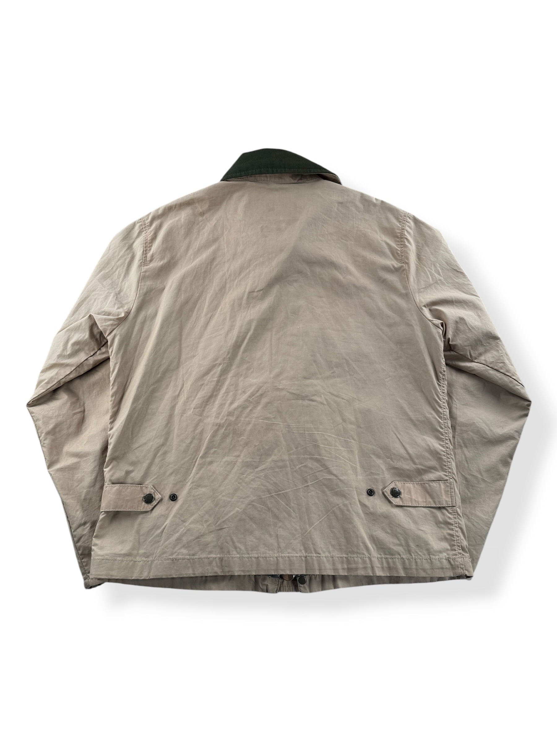 Back of Filson Khaki Mile Marker Jacket SZ L