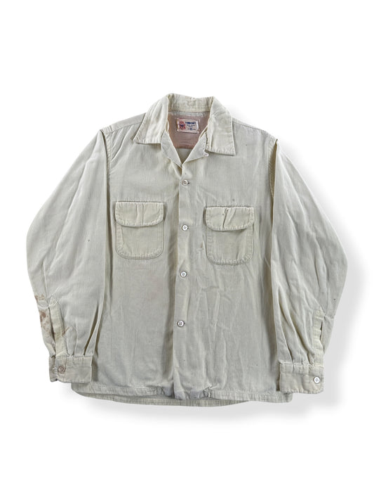 Front of Vintage Towncraft Corduroy Loop Collar Shirt SZ M - AS IS