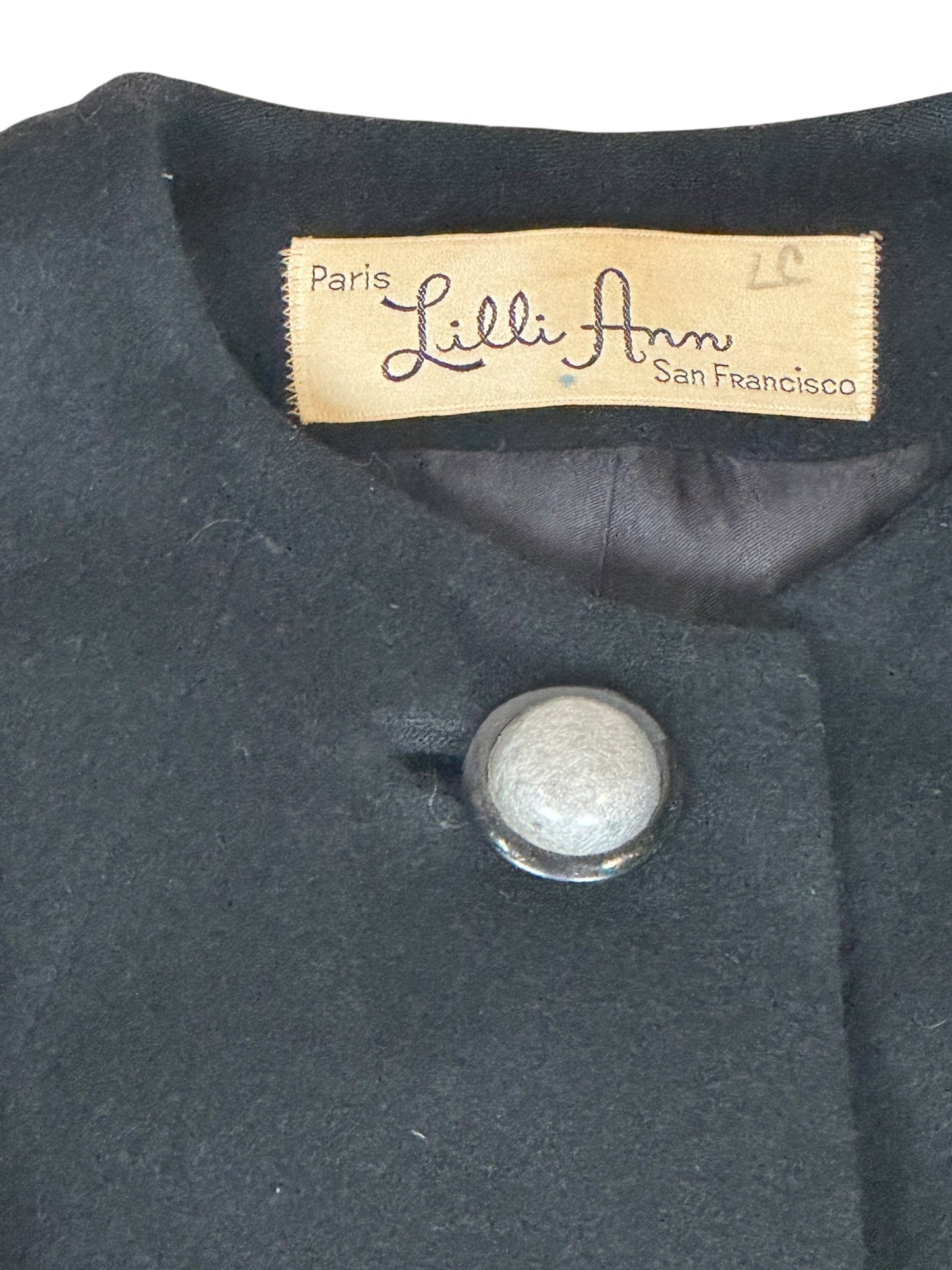 Tag of 1960s Classic Lilli Ann Coat M-L