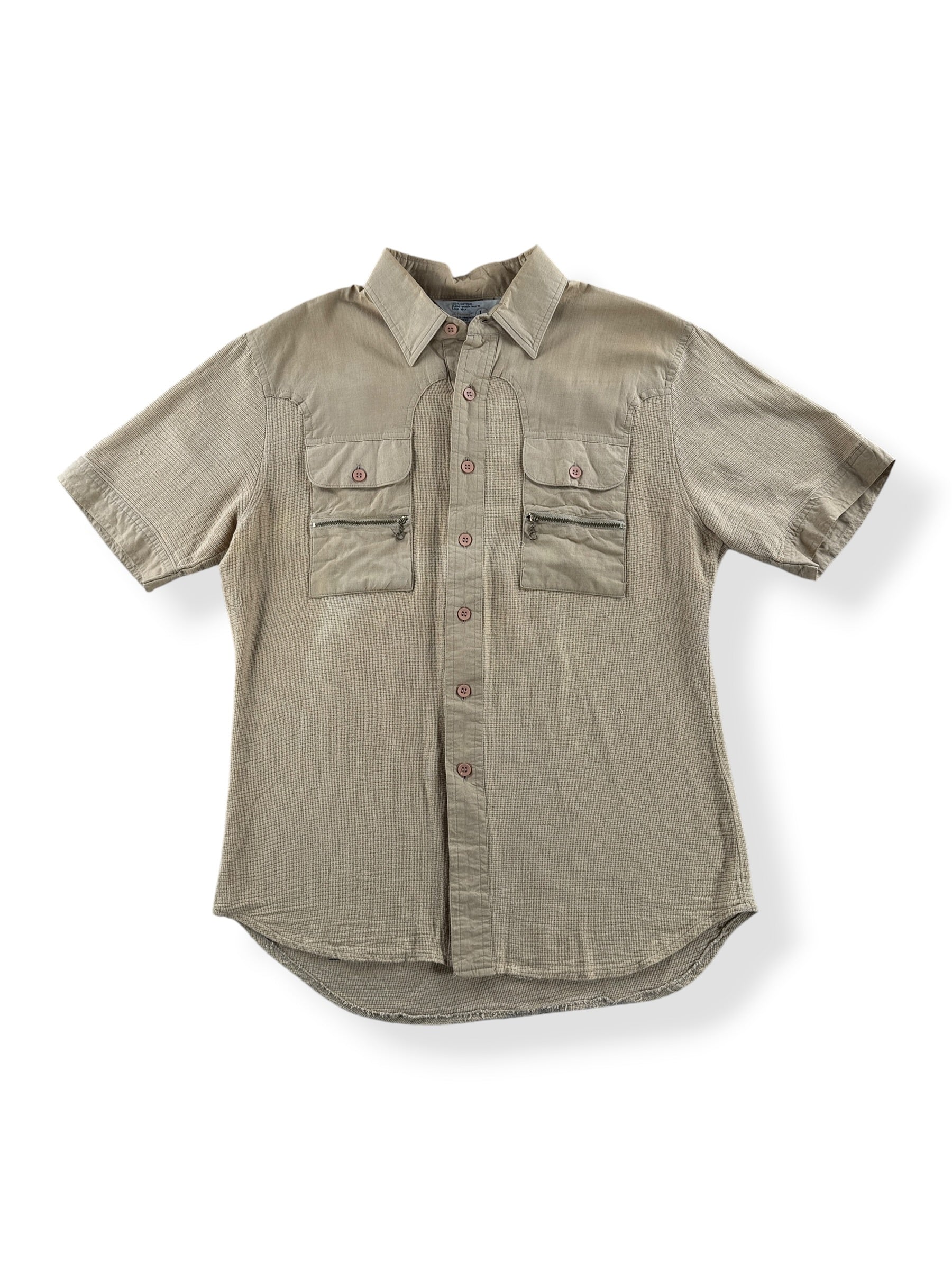Front of Vintage JC Penney Safari Shirt SZ L (Fits M)