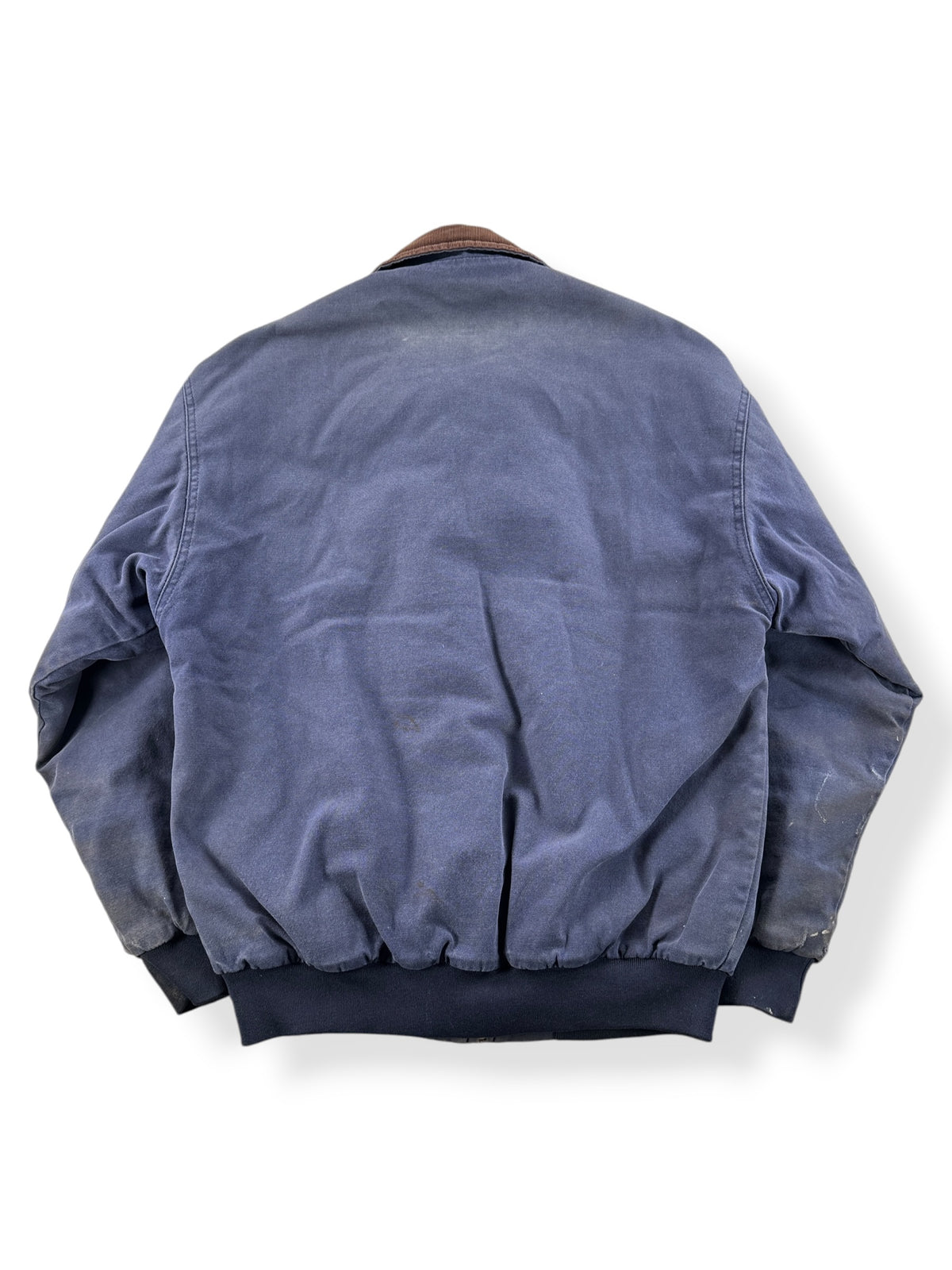 Back of Vintage Holloway Navy Work Jacket SZ L