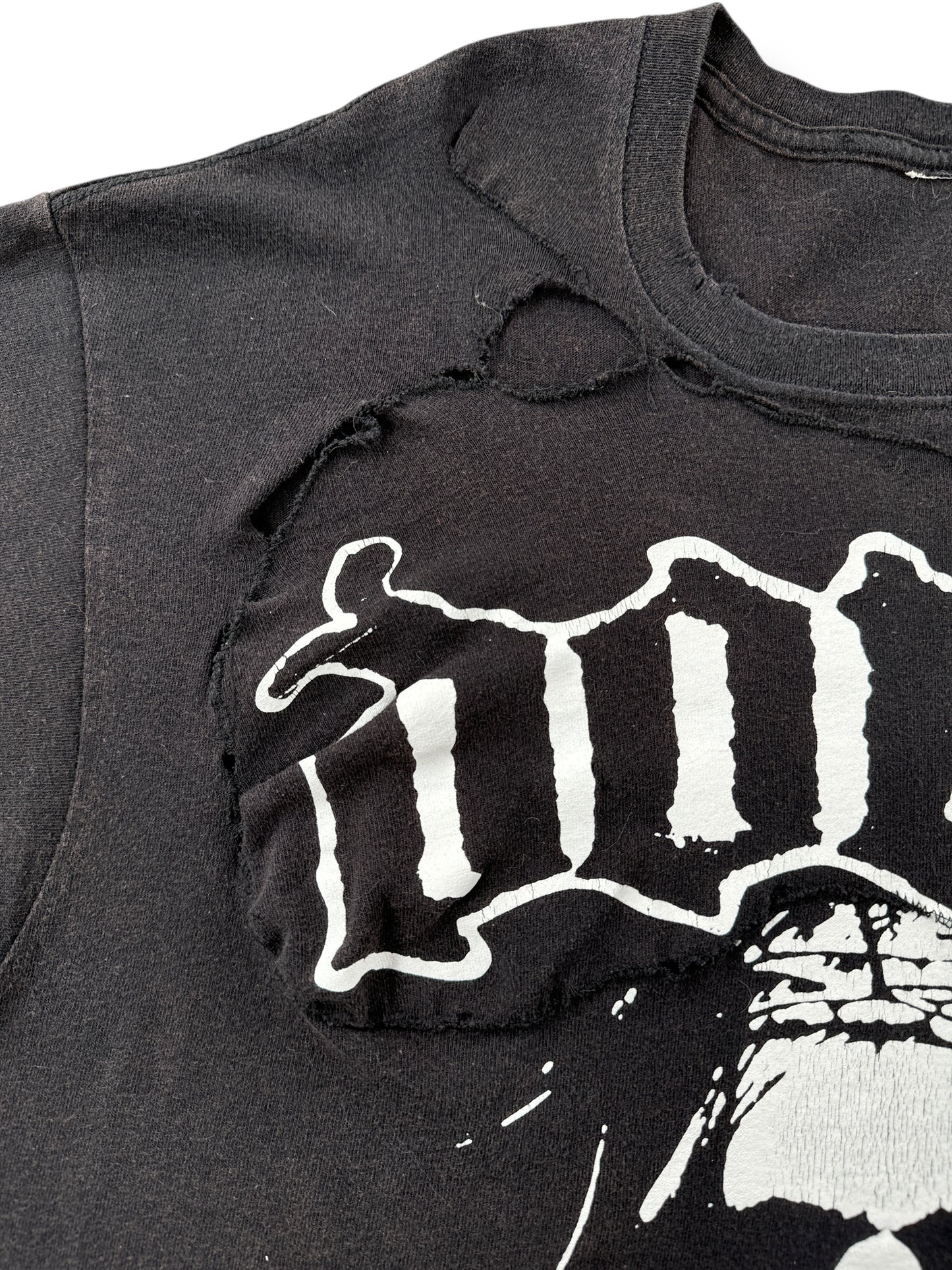 Torn Graphic of Down Smoking Jesus 2007 Thrasher Tee SZ XL