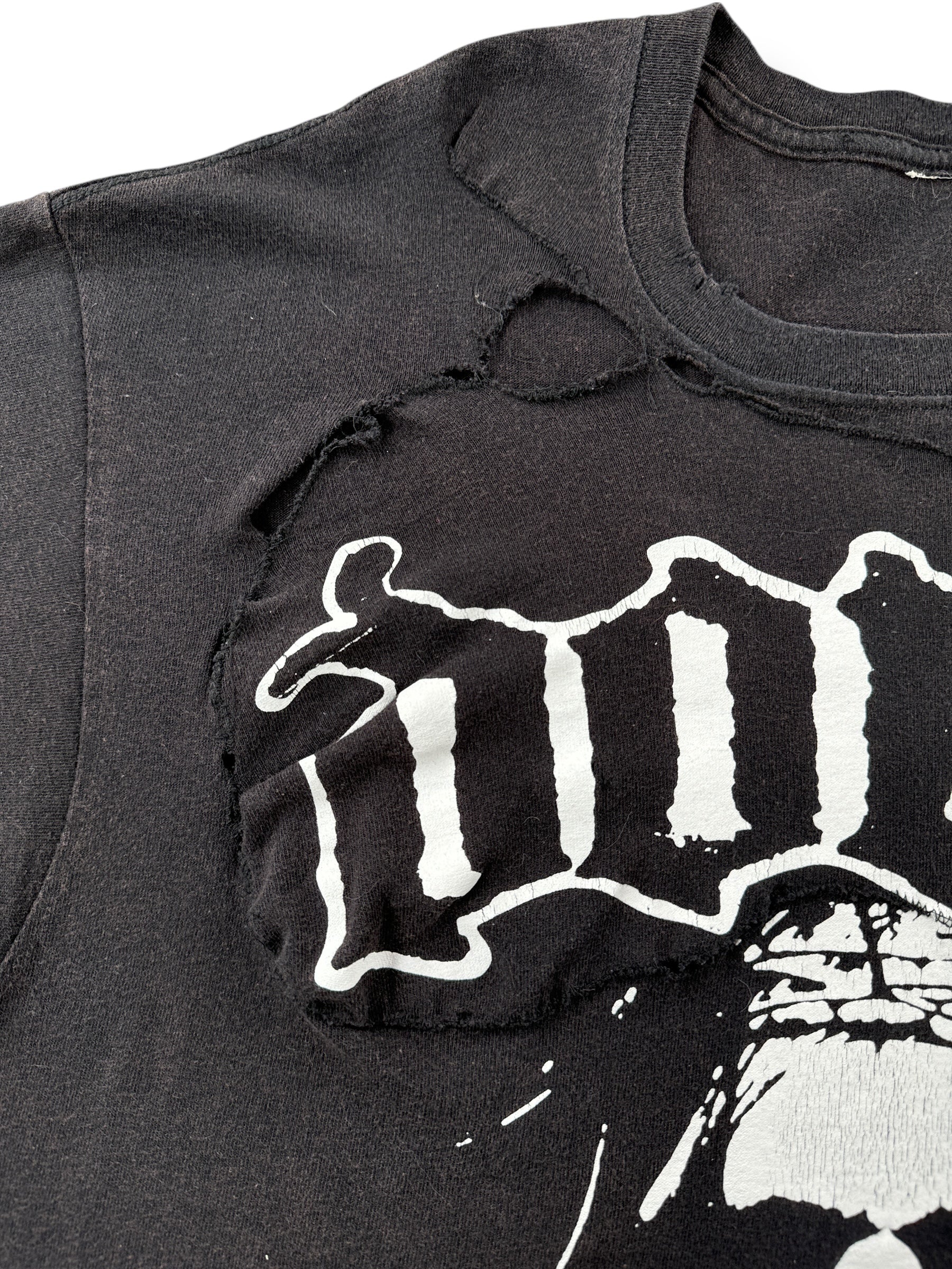 Torn Graphic of Down Smoking Jesus 2007 Thrasher Tee SZ XL