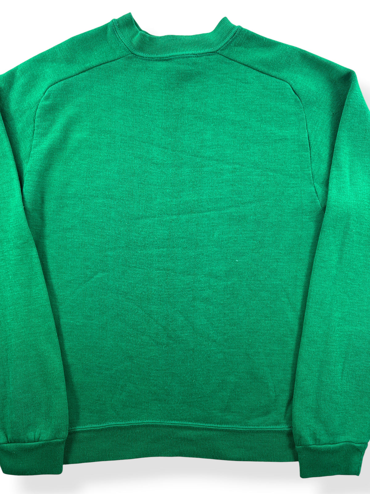 Close-up of Vintage 60s Green Crewneck SZ XS