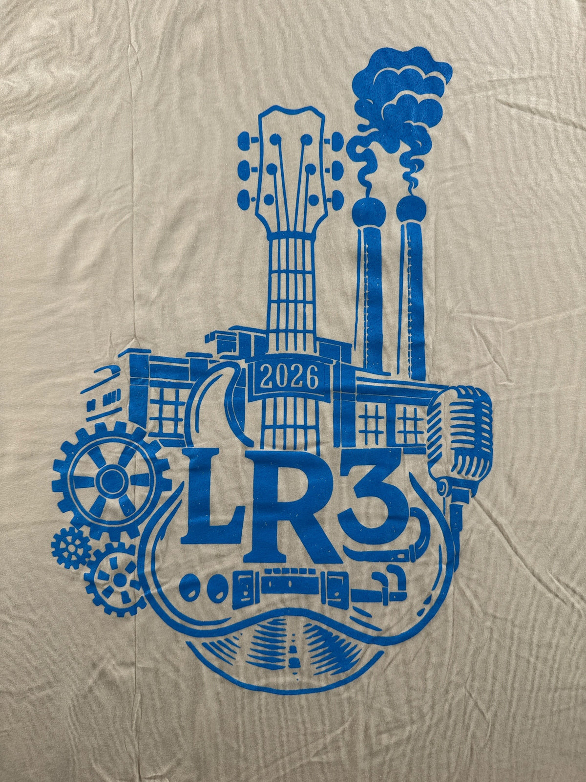 Graphic on blue Lot Rock Tee