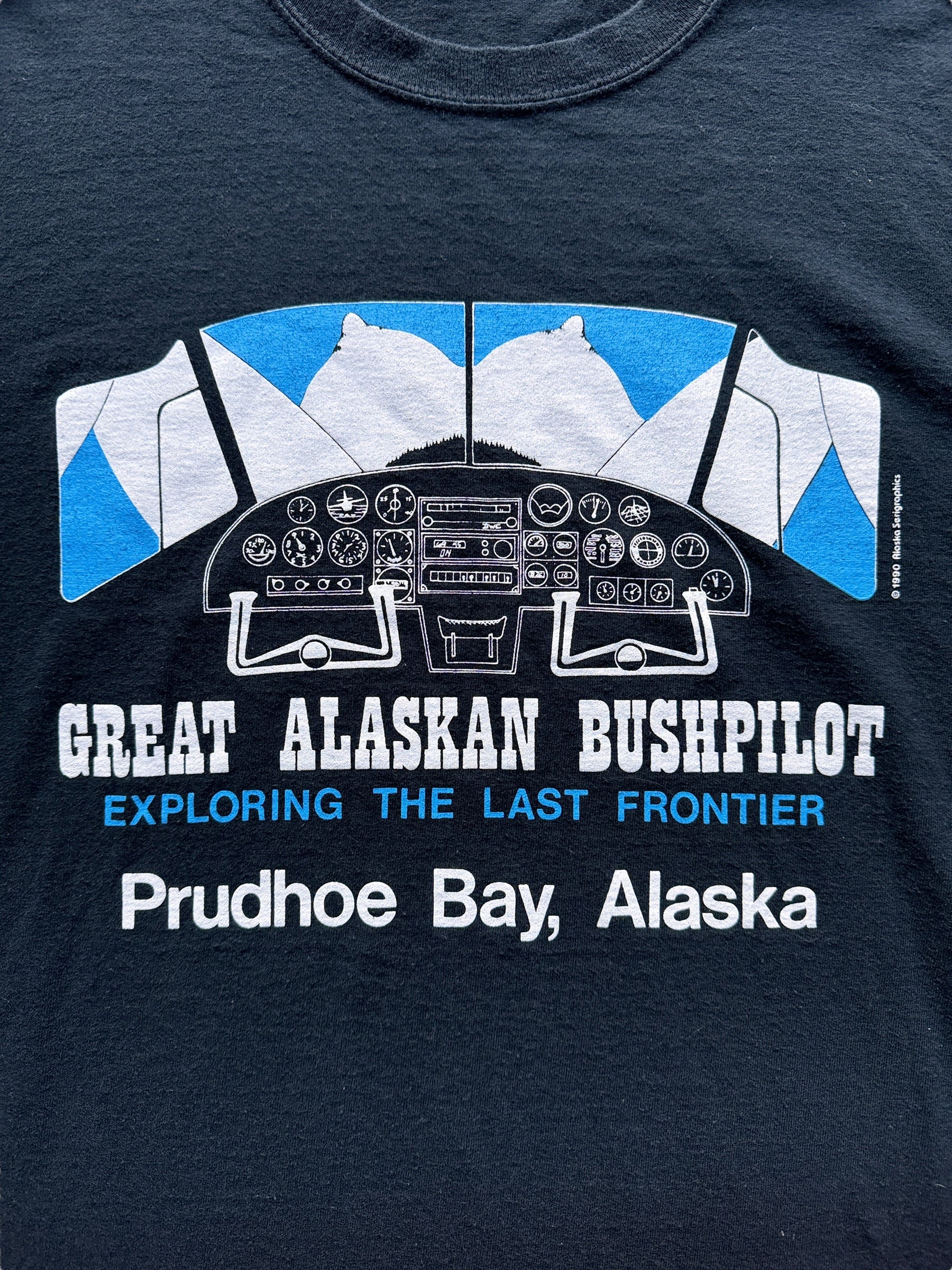 front graphic of Vintage Great Alaskan Bush Pilot Tee SZ XL