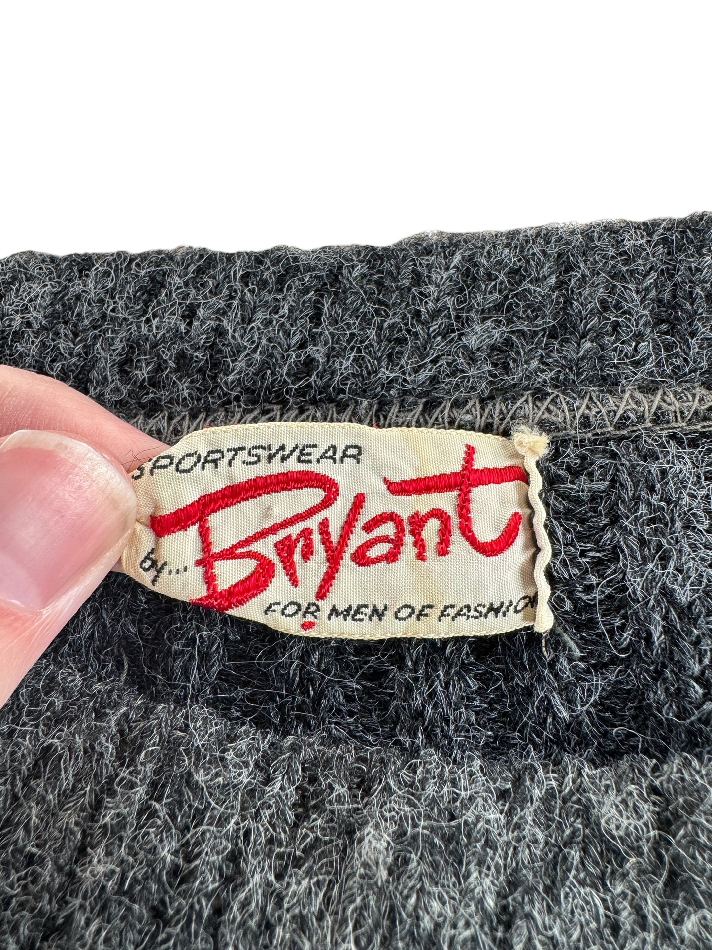 Label on Vintage Bryant Striped Sweater SZ M